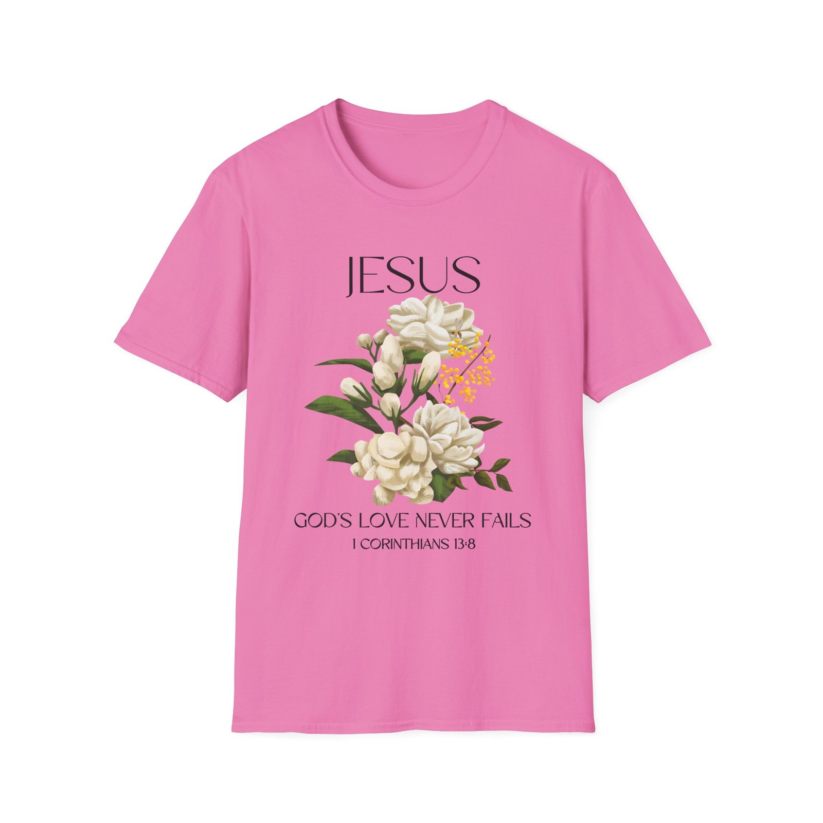 Jesus Floral Faith T-Shirt- Christian Graphic Tee, Inspirational Gift, Religious Apparel, Casualwear, Unisex - Image 29