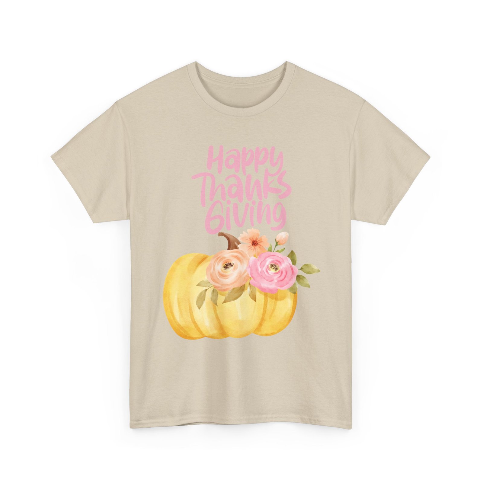 Thanksgiving Floral Tee, Holiday Shirt, Fall Fashion, Gifts for Her, Pumpkin T-Shirt, Autumn Apparel, Friendsgiving Outfit - Image 11