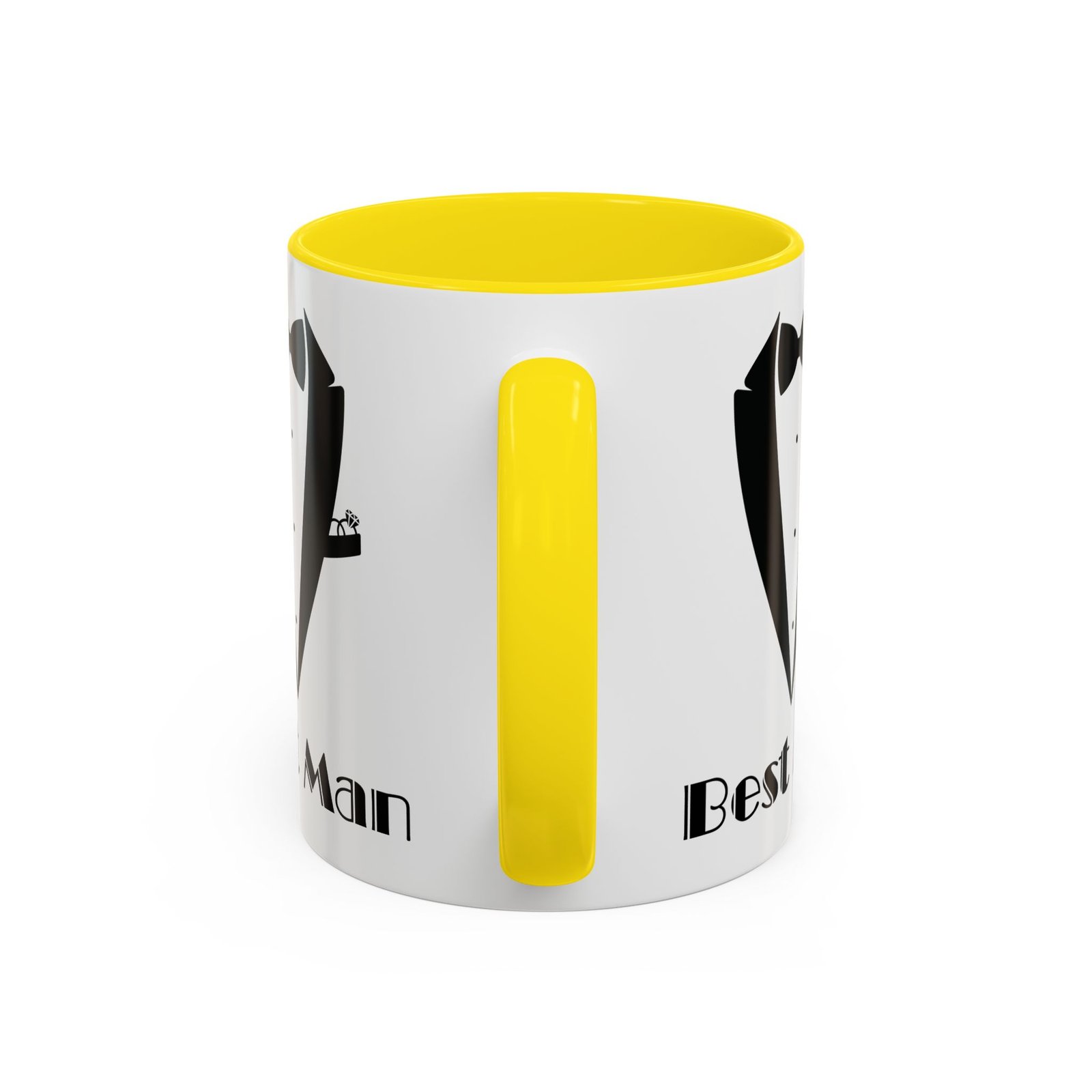 Best Man Accent Coffee Mug 11/15 oz, Groom’s Gift, Wedding Party Favor, Unique Best Man Gift, Black and White Coffee Cup - Image 48
