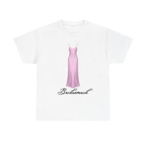 Bridesmaid Heavy Cotton Tee, Wedding Party Apparel, Unisex T-Shirt, Bridal Shower Gift, Casual Wedding Attire, Fun Bridesmaid Shirt