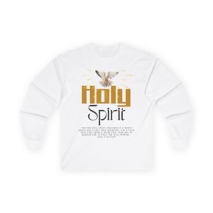 Holy Spirit Long Sleeve Tee - Faith Shirt, Religious Apparel, Spiritual Gift, Easter Wear, Christian Clothing