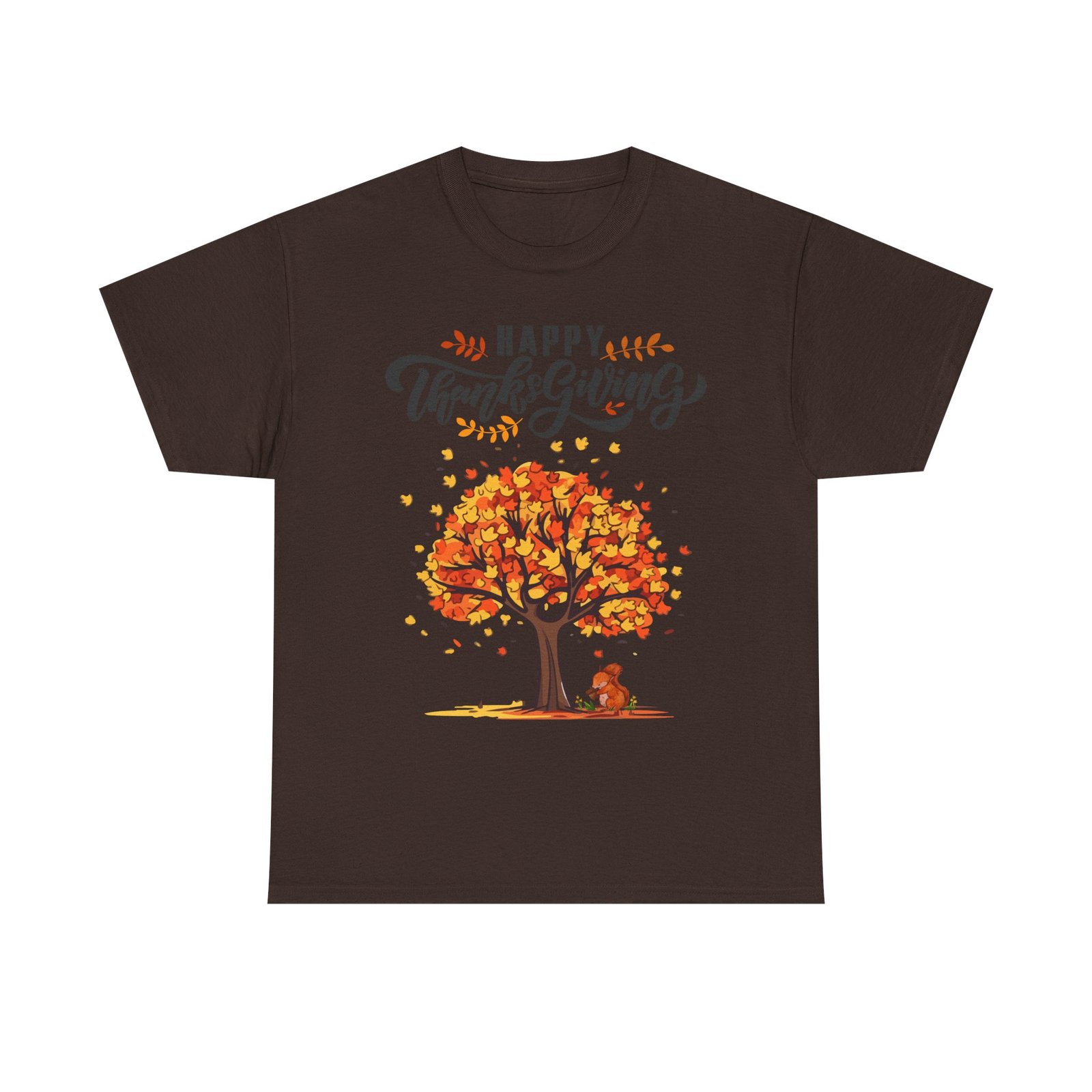 Matching C-Happy Thanksgiving Tree Unisex Tee, Autumn Shirt, Holiday Apparel, Fall Fashion, Seasonal Gift - Image 25