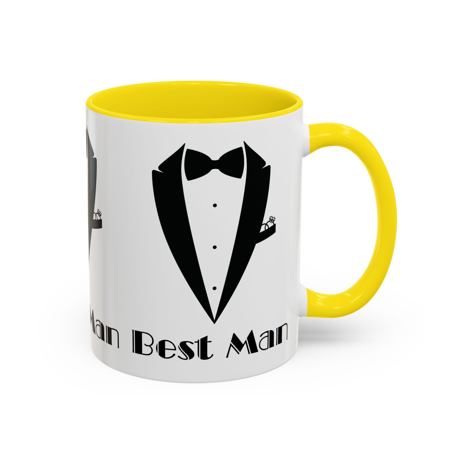 Best Man Accent Coffee Mug 11/15 oz, Groom’s Gift, Wedding Party Favor, Unique Best Man Gift, Black and White Coffee Cup - Image 46