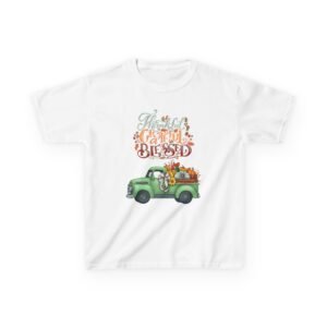 Matching B-Blessed Fall Kids Tee, Adorable Autumn Shirt, Cute Harvest T-Shirt, Thanksgiving Gift for Kids, Comfy Cotton Youth Apparel