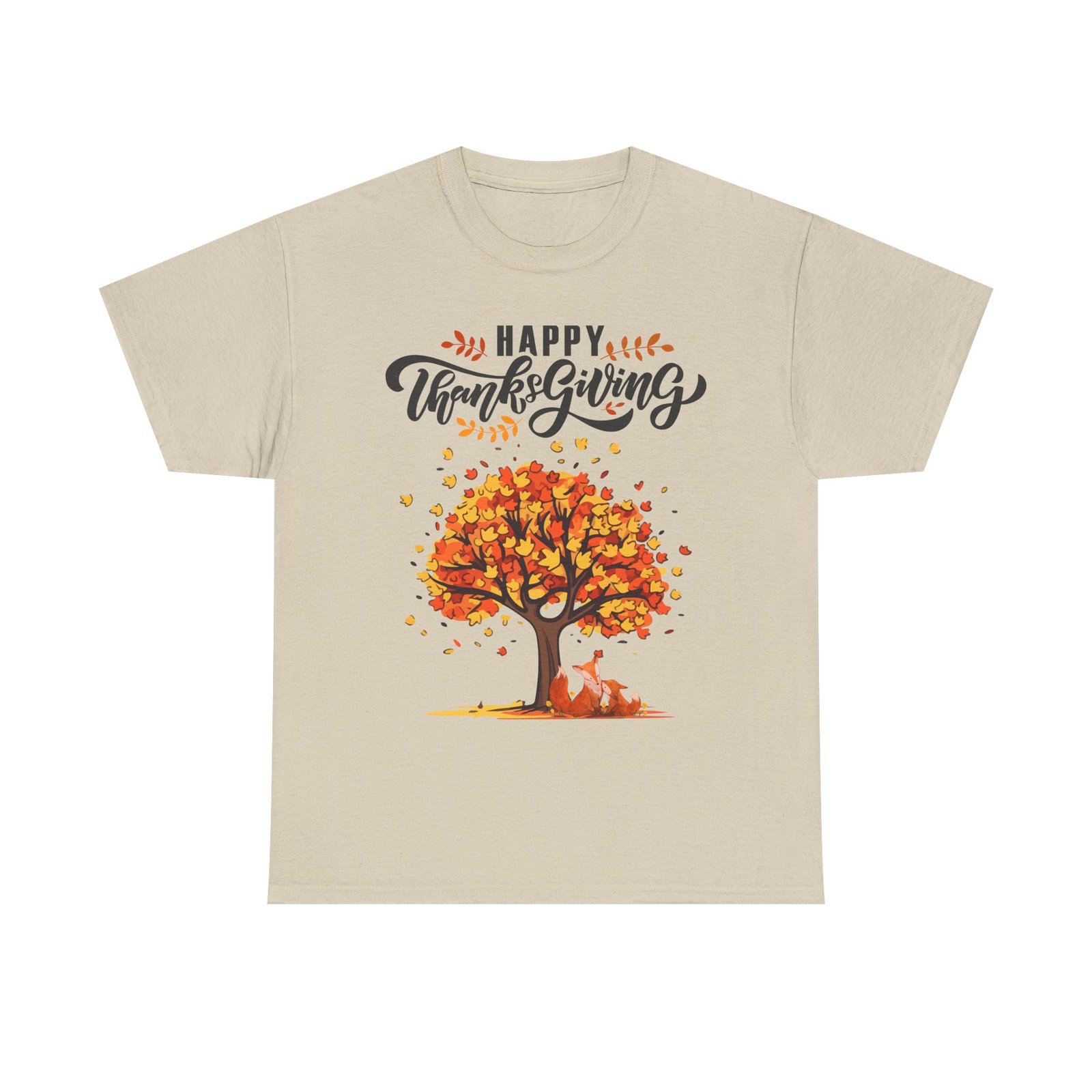 Matching D-Thanksgiving Tree, Fox Tee, Fall T-Shirt, Autumn Apparel - Image 9