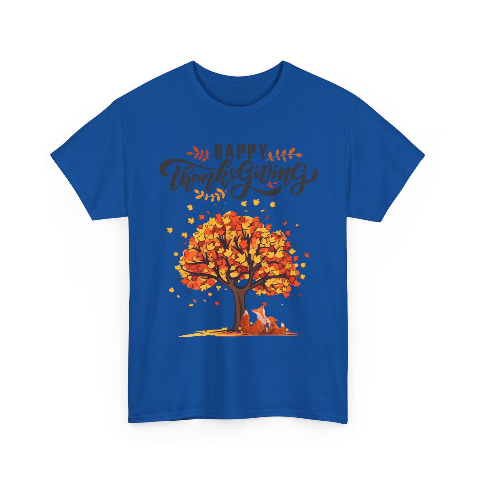Matching D-Thanksgiving Tree, Fox Tee, Fall T-Shirt, Autumn Apparel - Image 55