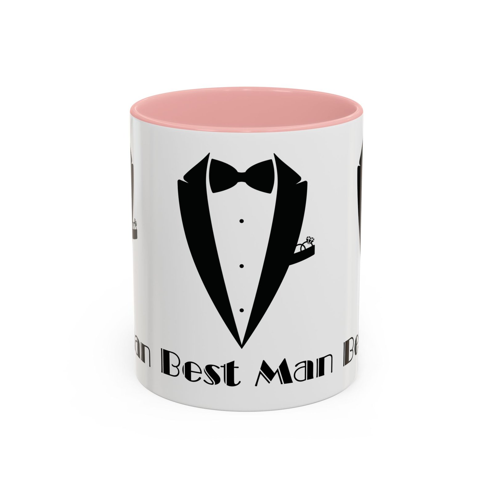 Best Man Accent Coffee Mug 11/15 oz, Groom’s Gift, Wedding Party Favor, Unique Best Man Gift, Black and White Coffee Cup - Image 9