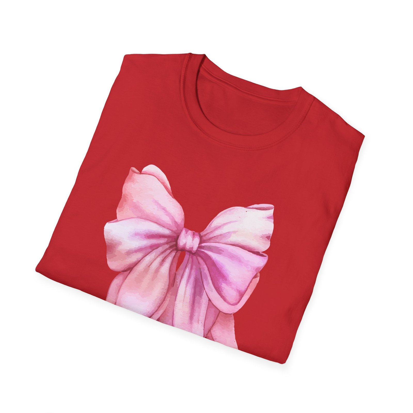 Thankful & Grateful Bow T-Shirt, Unisex Softstyle Tee, Thanksgiving Gift, Fall Apparel, Cute Casual Wear, Gratitude Shirt - Image 48