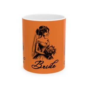 Bride Ceramic Mug 11 oz - Perfect October Wedding Gift for Bride, Bridal Shower Keepsake, Wedding Day Coffee Mug, Bride's Morning Coffee