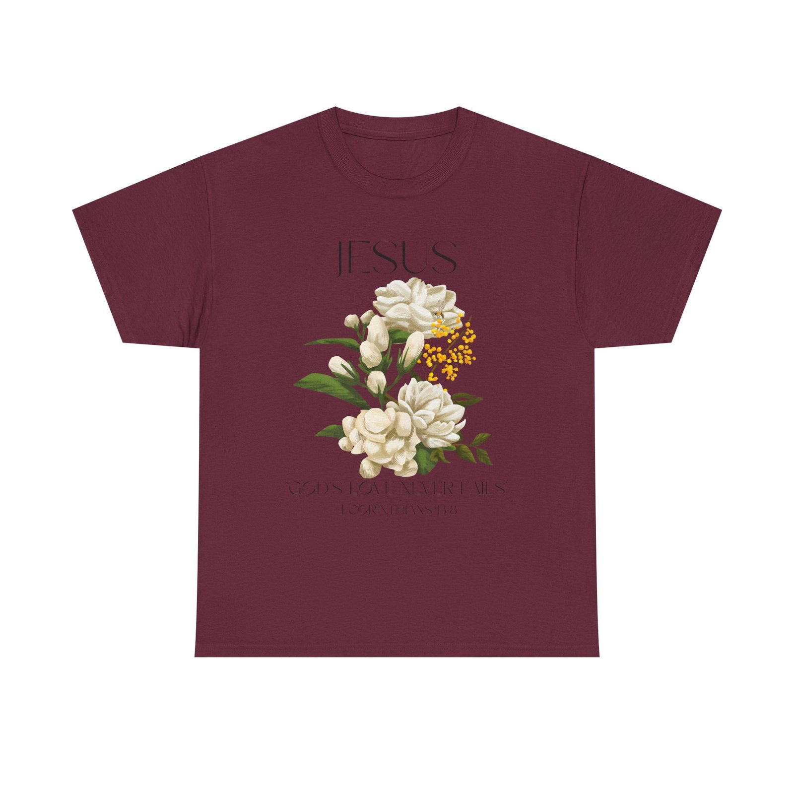 Jesus- God's love never fails-Unisex Heavy Cotton Tee - Image 17
