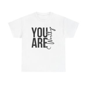 You Are Worthy Unisex Heavy Cotton Tee, Motivational Quote Shirt, Gift for Friends, Self-Love Tee, Uplifting Apparel, Positive [...]