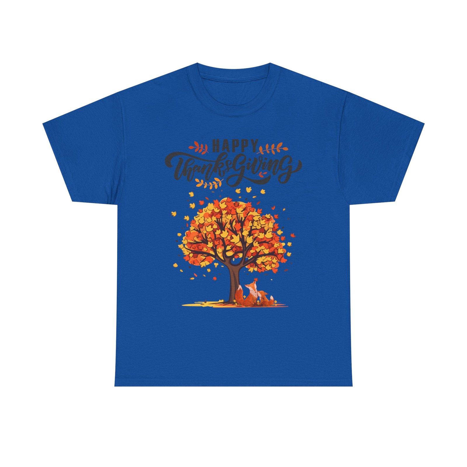 Matching D-Thanksgiving Tree, Fox Tee, Fall T-Shirt, Autumn Apparel - Image 53