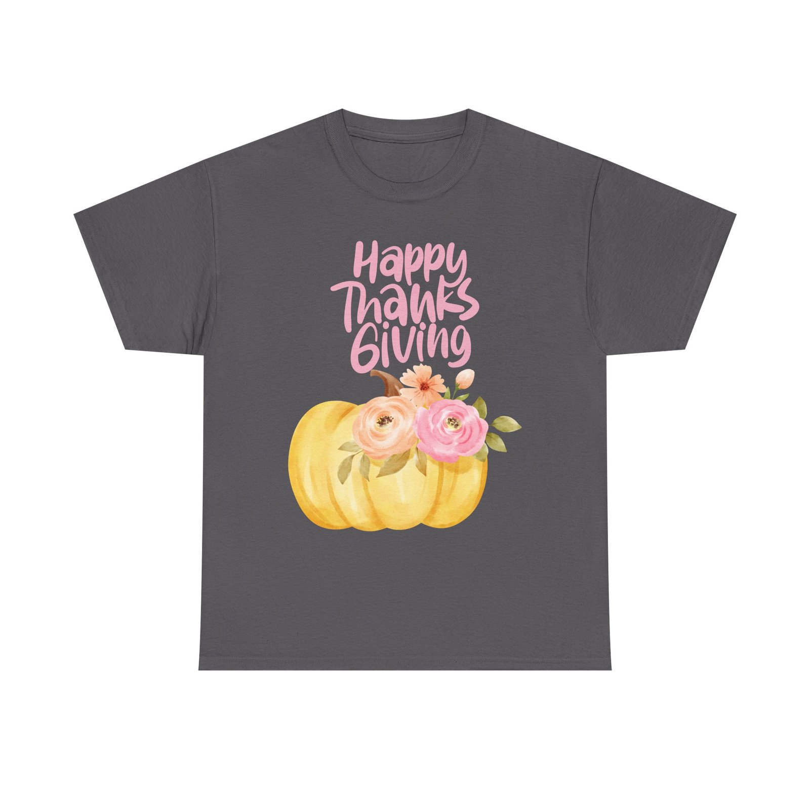 Thanksgiving Floral Tee, Holiday Shirt, Fall Fashion, Gifts for Her, Pumpkin T-Shirt, Autumn Apparel, Friendsgiving Outfit - Image 45