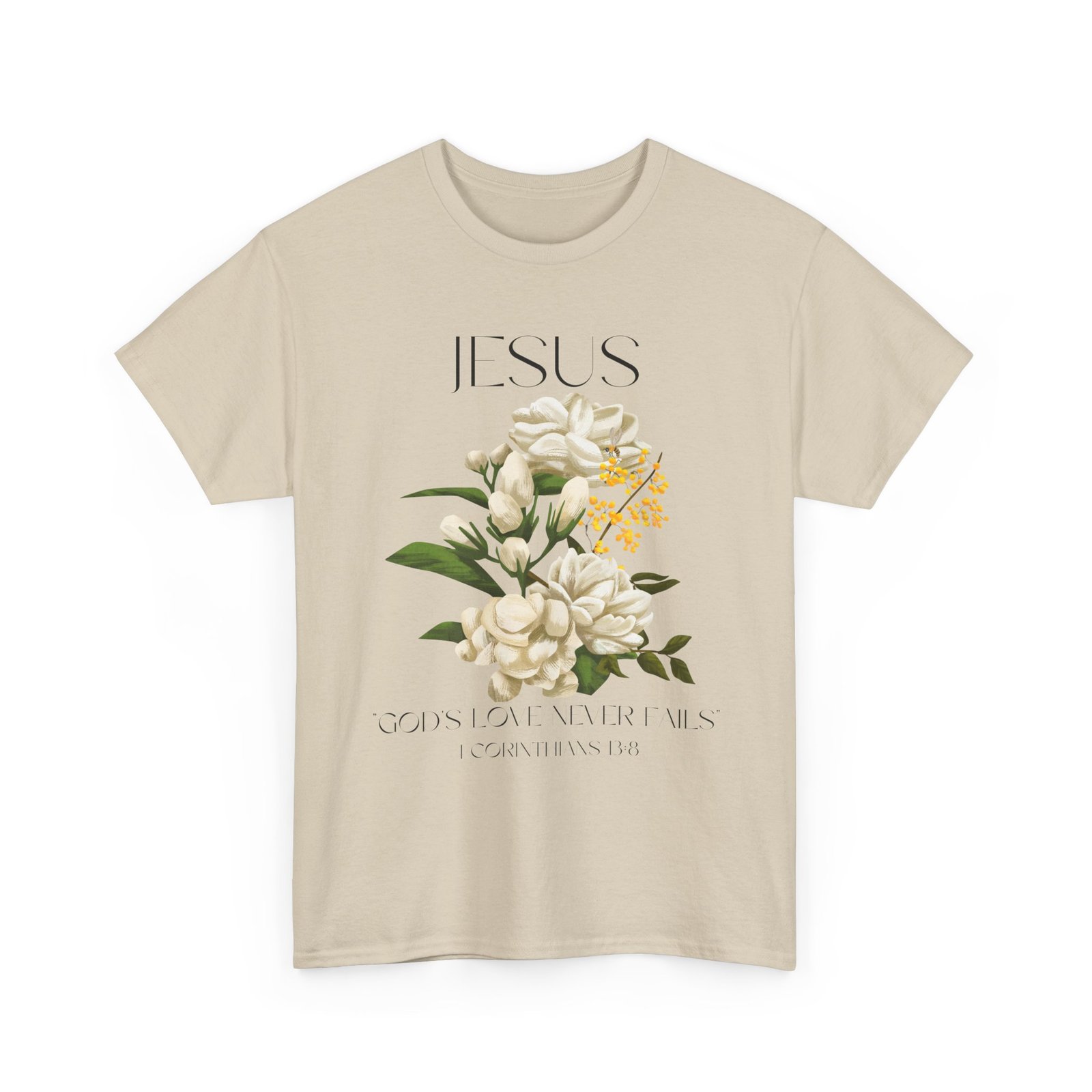 Jesus- God's love never fails-Unisex Heavy Cotton Tee - Image 7