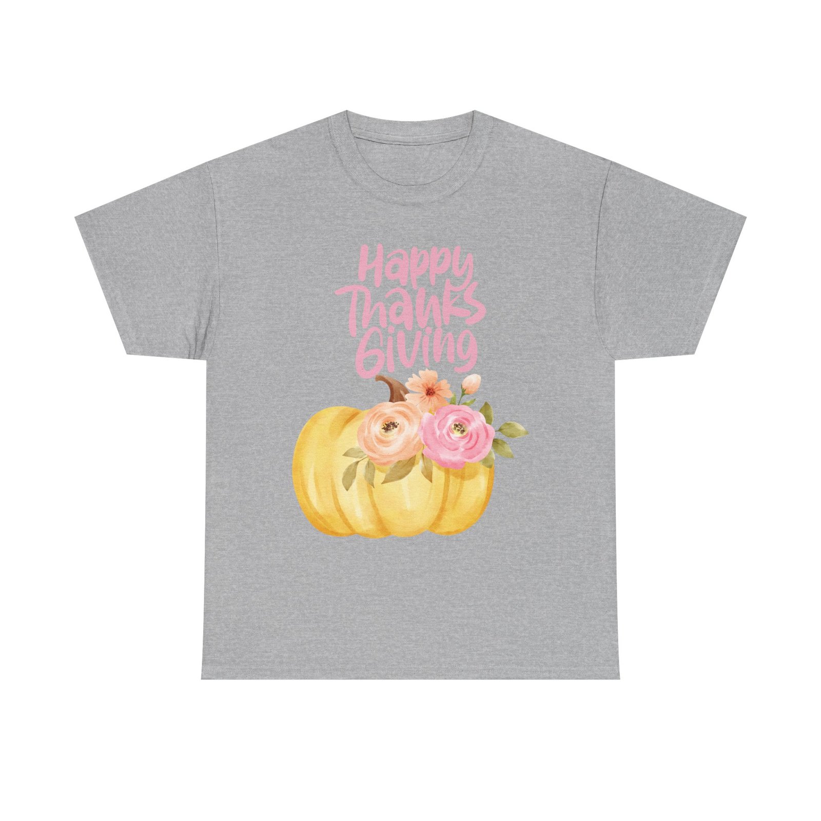 Thanksgiving Floral Tee, Holiday Shirt, Fall Fashion, Gifts for Her, Pumpkin T-Shirt, Autumn Apparel, Friendsgiving Outfit - Image 13