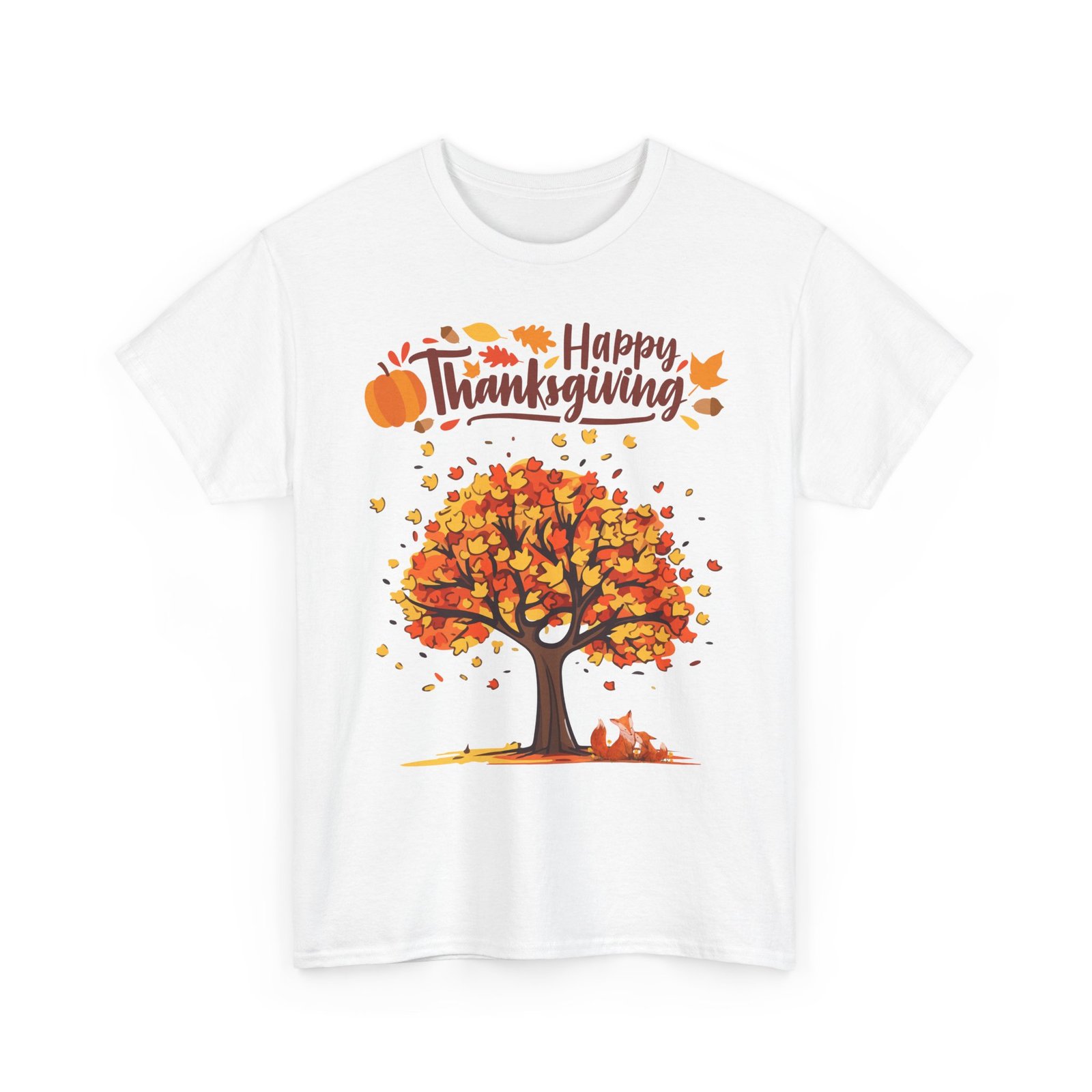 Thanksgiving Tree Tee, Autumn Shirt, Fall Apparel, Family Gathering Top, Seasonal Wear, Thanksgiving Gift - Image 3