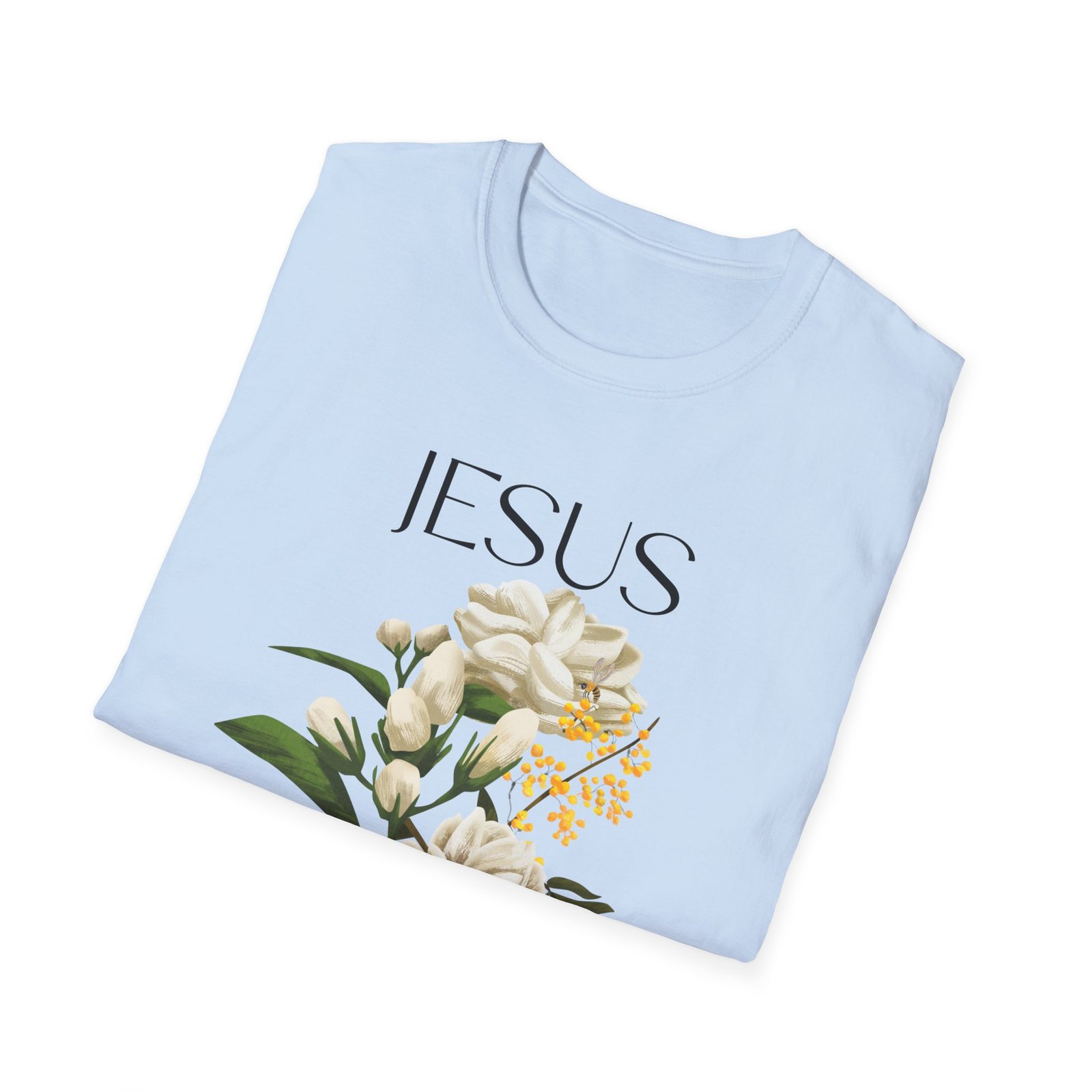 Jesus Floral Faith T-Shirt- Christian Graphic Tee, Inspirational Gift, Religious Apparel, Casualwear, Unisex - Image 20
