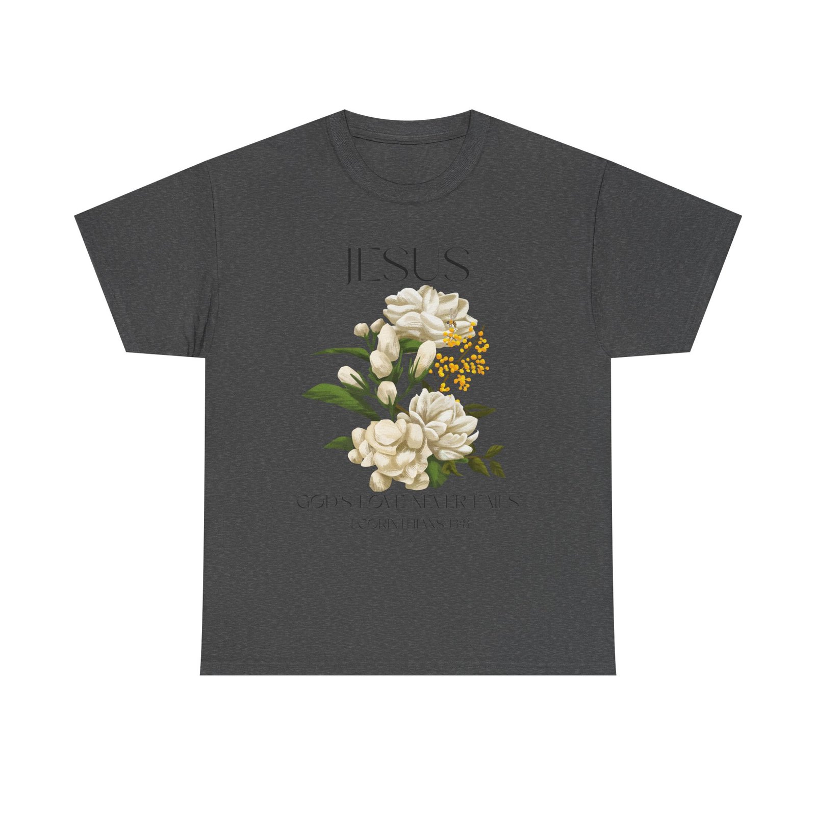 Jesus- God's love never fails-Unisex Heavy Cotton Tee - Image 37