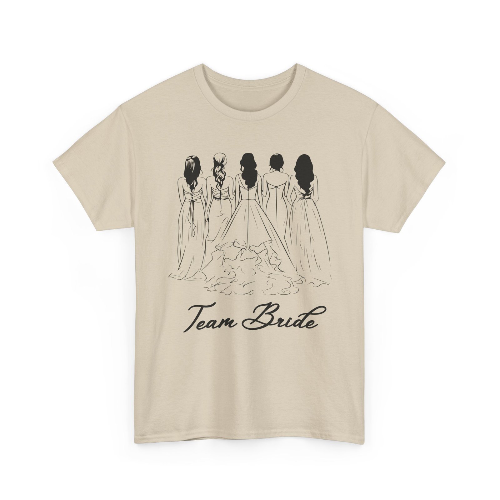 Team Bride Unisex Heavy Cotton Tee - Perfect for Weddings, Bridal Showers, Engagements, Bachelorette Parties, Group Celebrations - Image 7