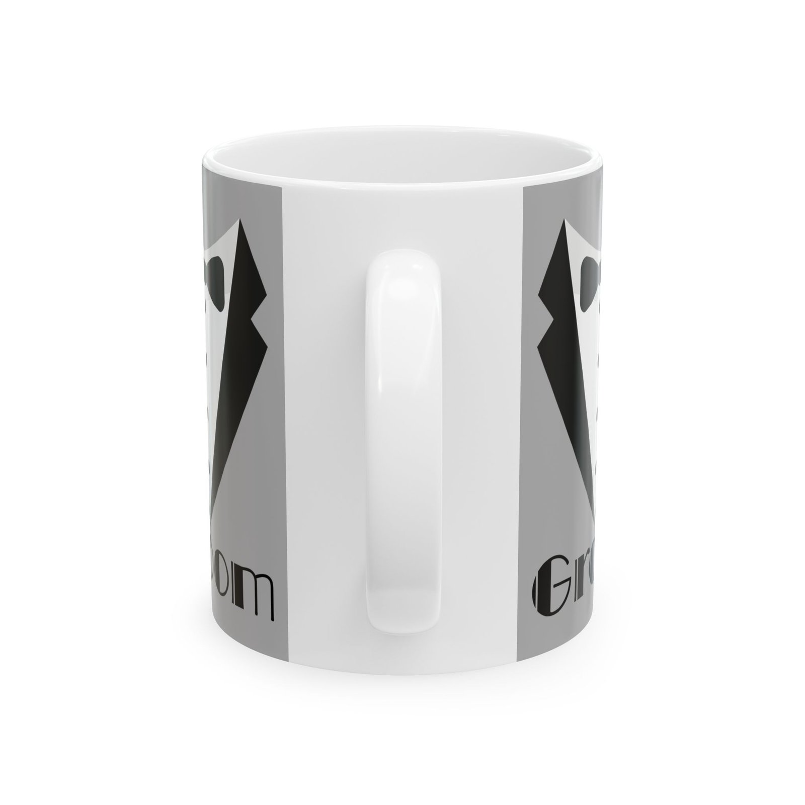 Groom Tuxedo Mug 11 oz | Wedding Gift, Groomsmen Proposal, Bridal Shower, Anniversary, Engagement Celebration - Image 2
