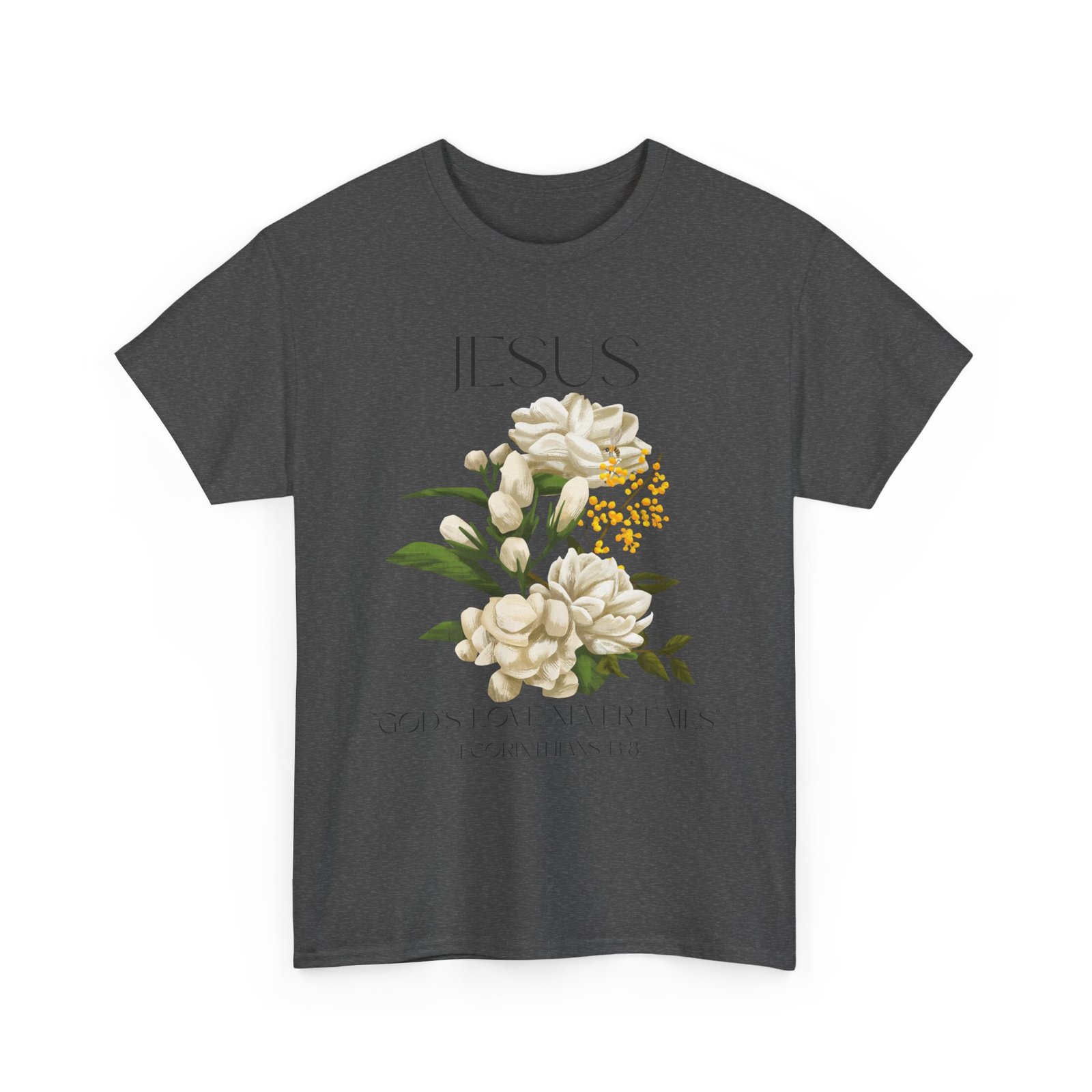 Jesus- God's love never fails-Unisex Heavy Cotton Tee - Image 39