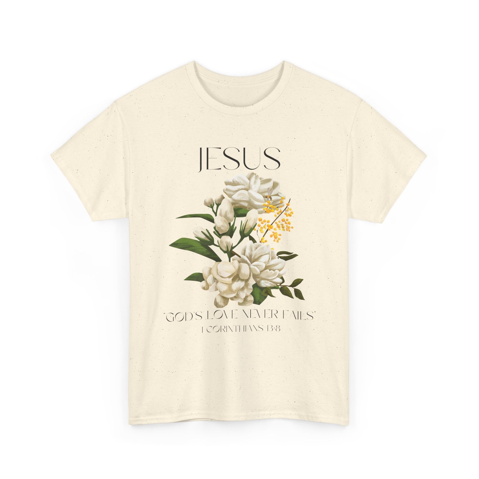 Jesus- God's love never fails-Unisex Heavy Cotton Tee - Image 27