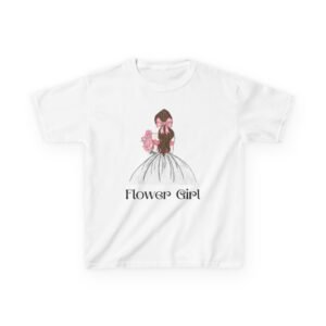 Flower Girl Tee Kids - Adorable Cotton T-Shirt for Weddings, Birthday Parties, Flower Girls, Special Occasions, Stylish Kids Wear