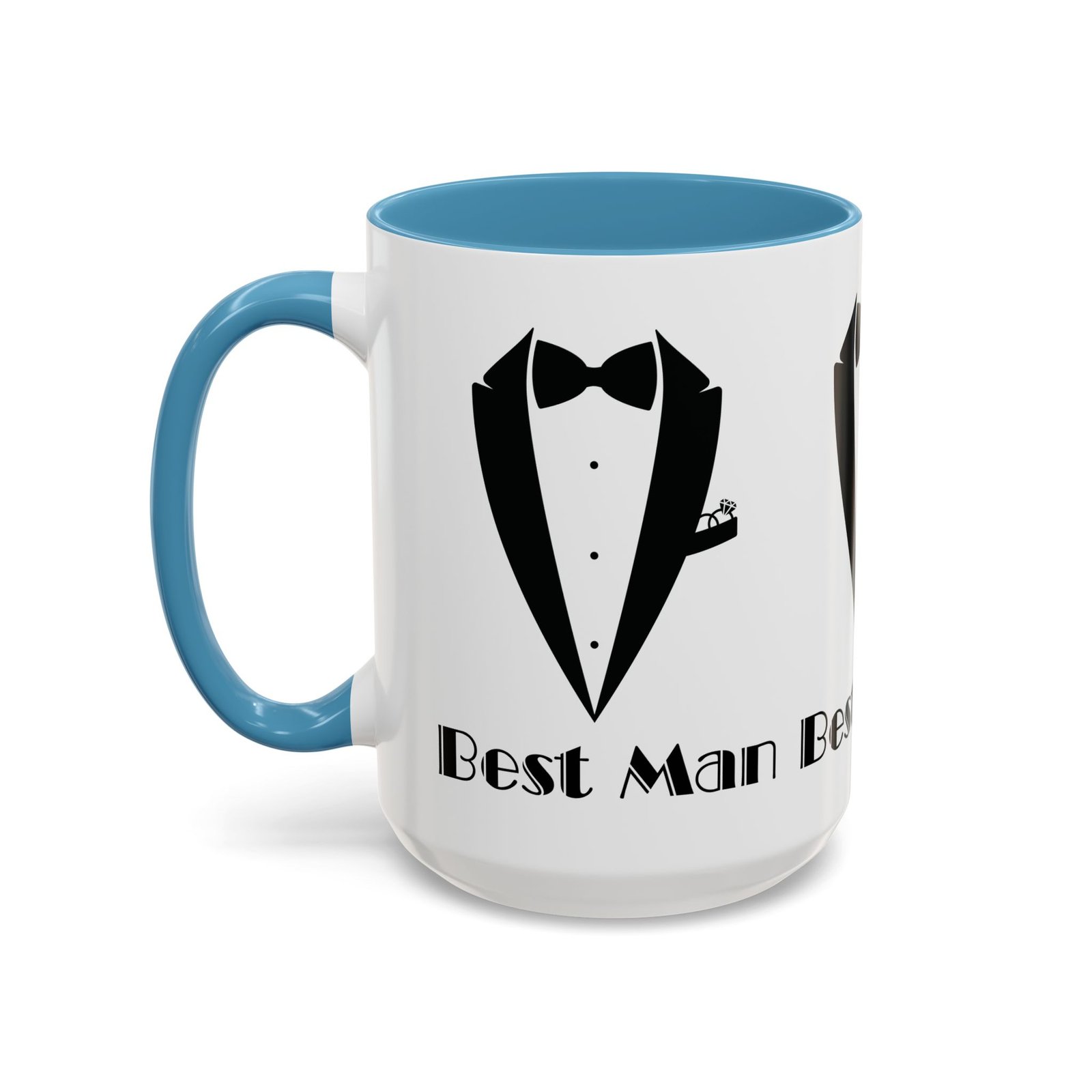 Best Man Accent Coffee Mug 11/15 oz, Groom’s Gift, Wedding Party Favor, Unique Best Man Gift, Black and White Coffee Cup - Image 39