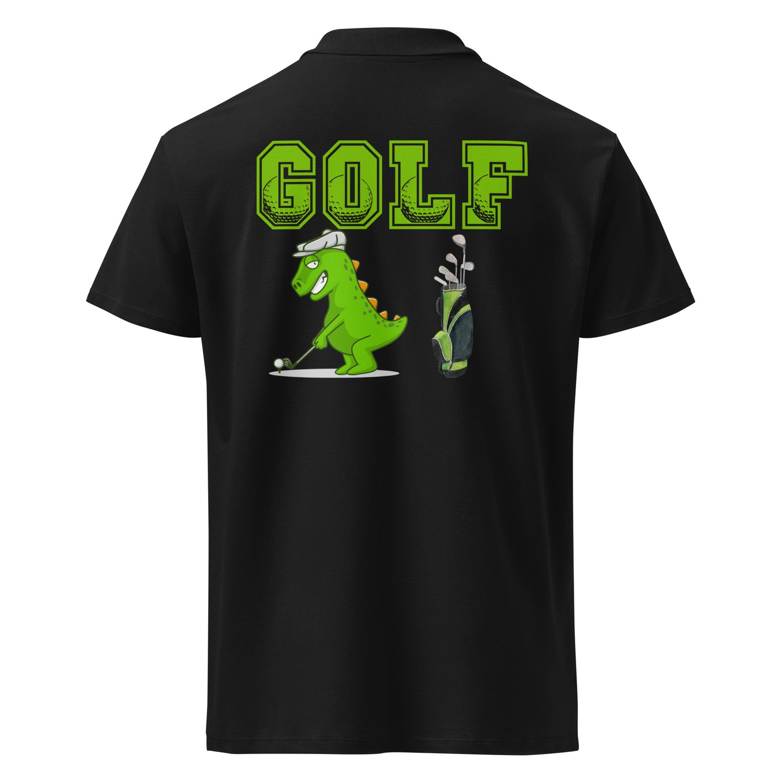 Golf Dino Premium Pique Polo Shirt - Image 8