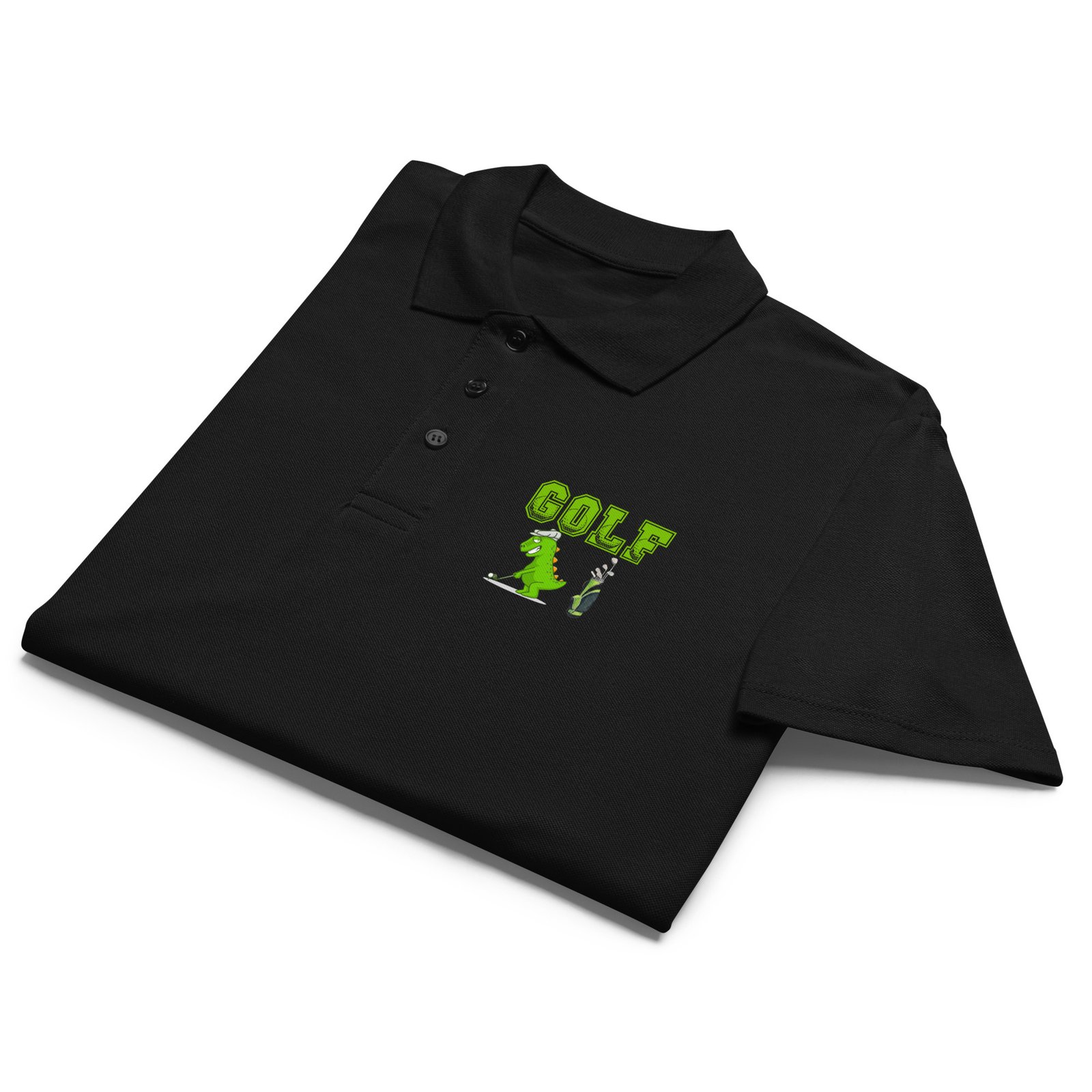 Golf Dino Premium Pique Polo Shirt - Image 64