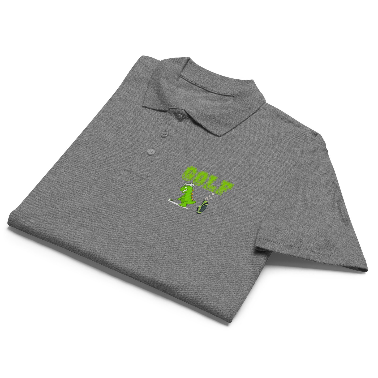 Golf Dino Premium Pique Polo Shirt - Image 68