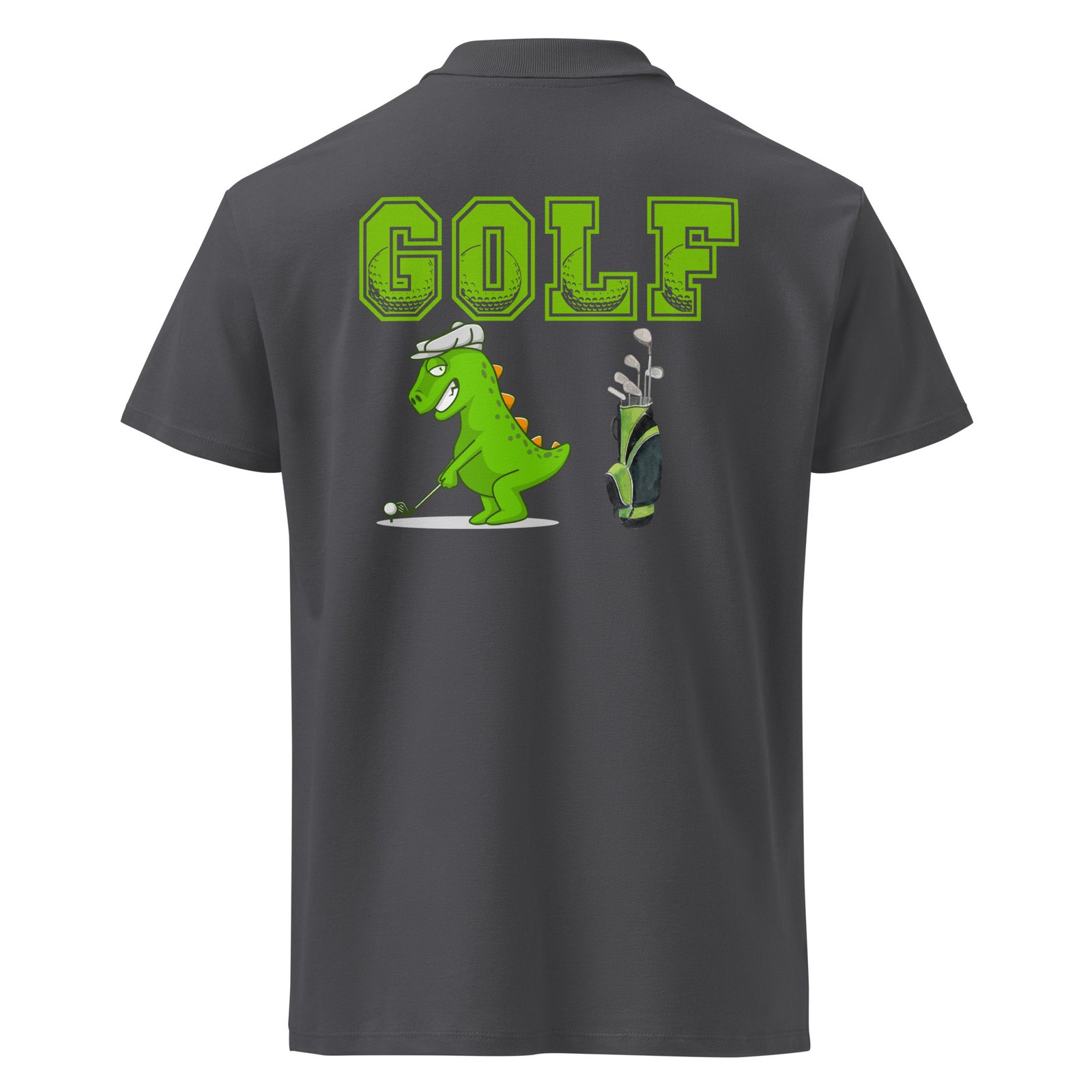 Golf Dino Premium Pique Polo Shirt - Image 11