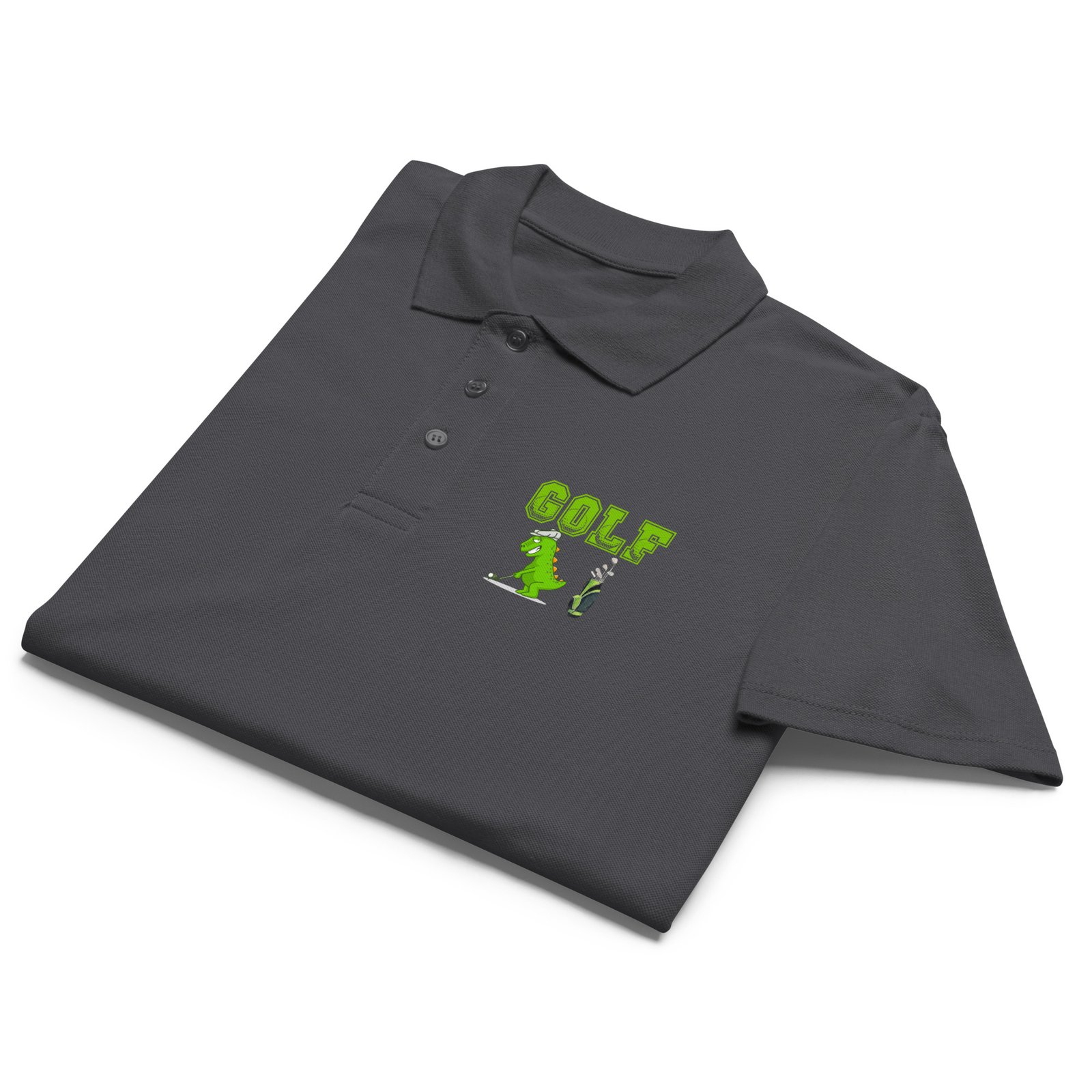 Golf Dino Premium Pique Polo Shirt - Image 67