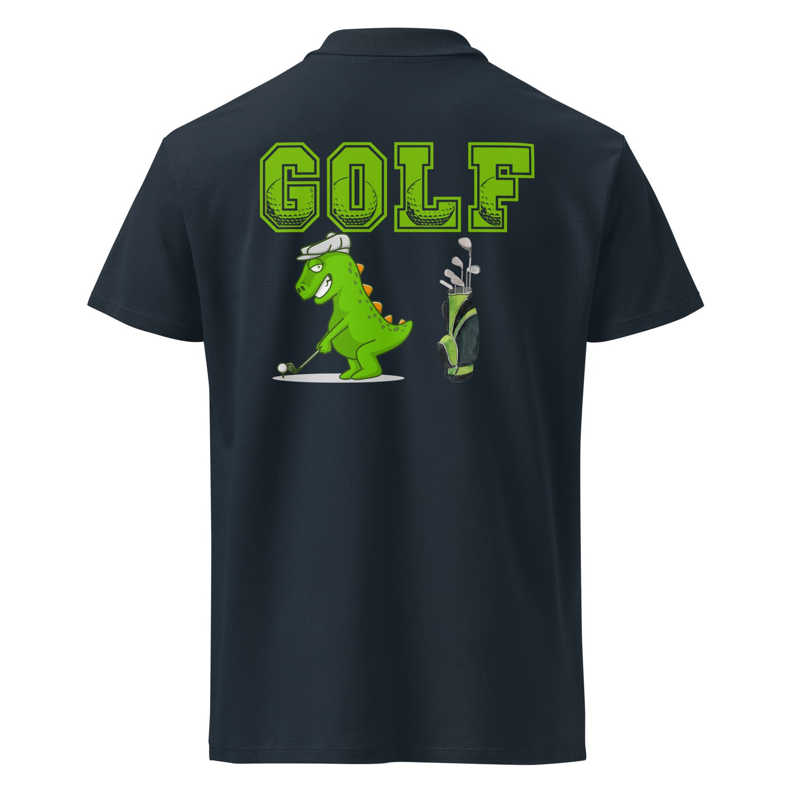 Golf Dino Premium Pique Polo Shirt - Image 9