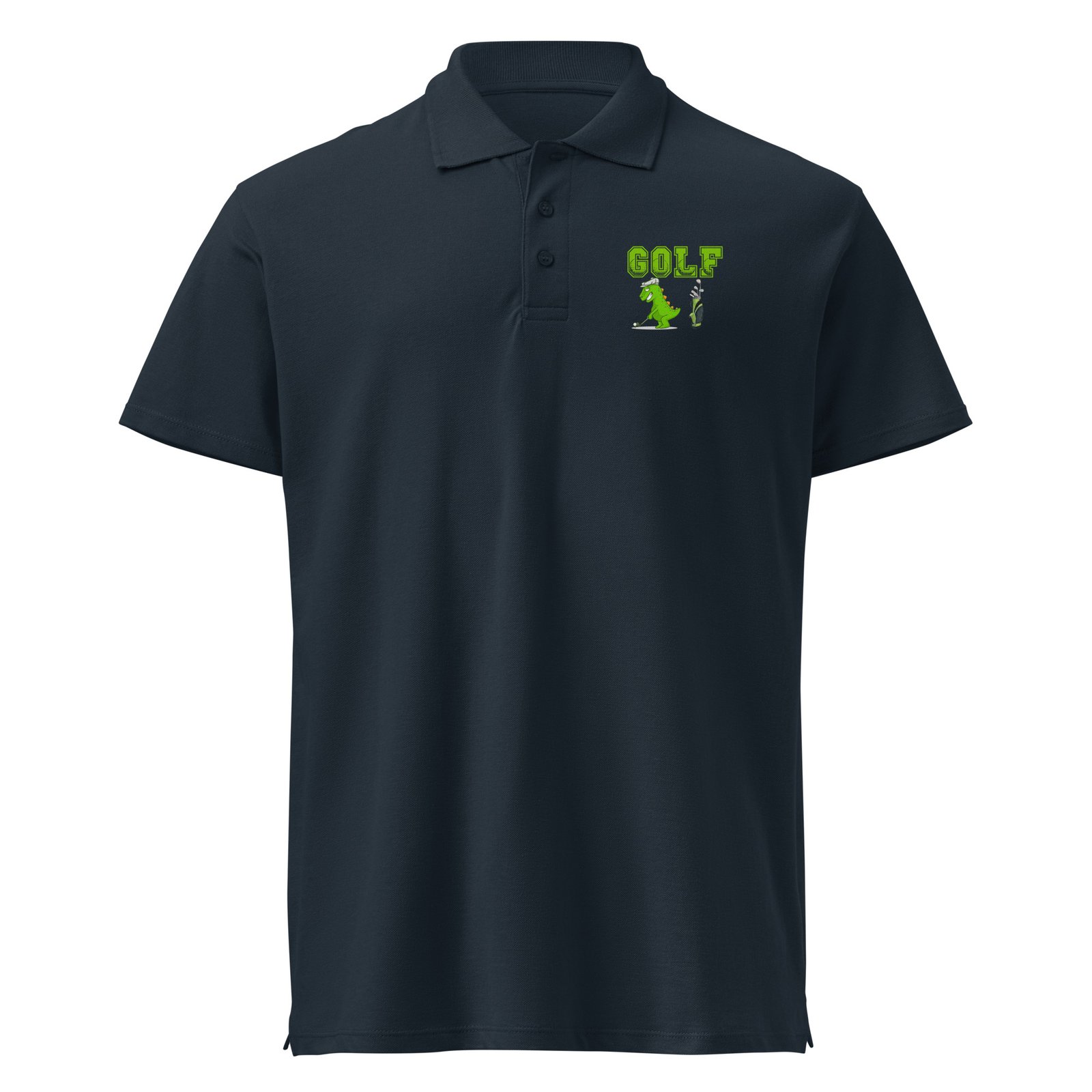 Golf Dino Premium Pique Polo Shirt - Image 2