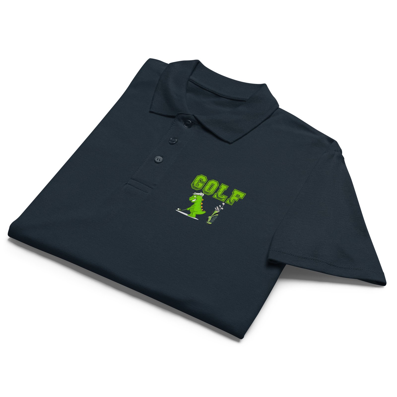 Golf Dino Premium Pique Polo Shirt - Image 65