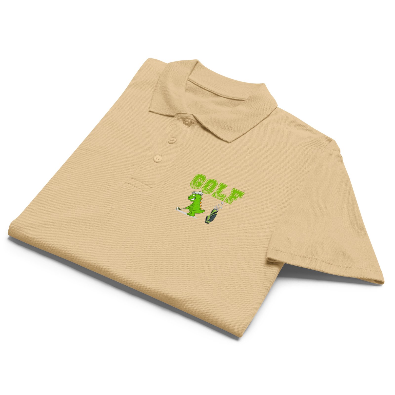 Golf Dino Premium Pique Polo Shirt - Image 69