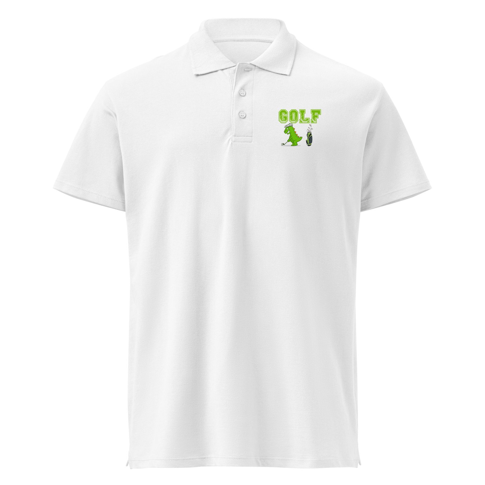 Golf Dino Premium Pique Polo Shirt - Image 7