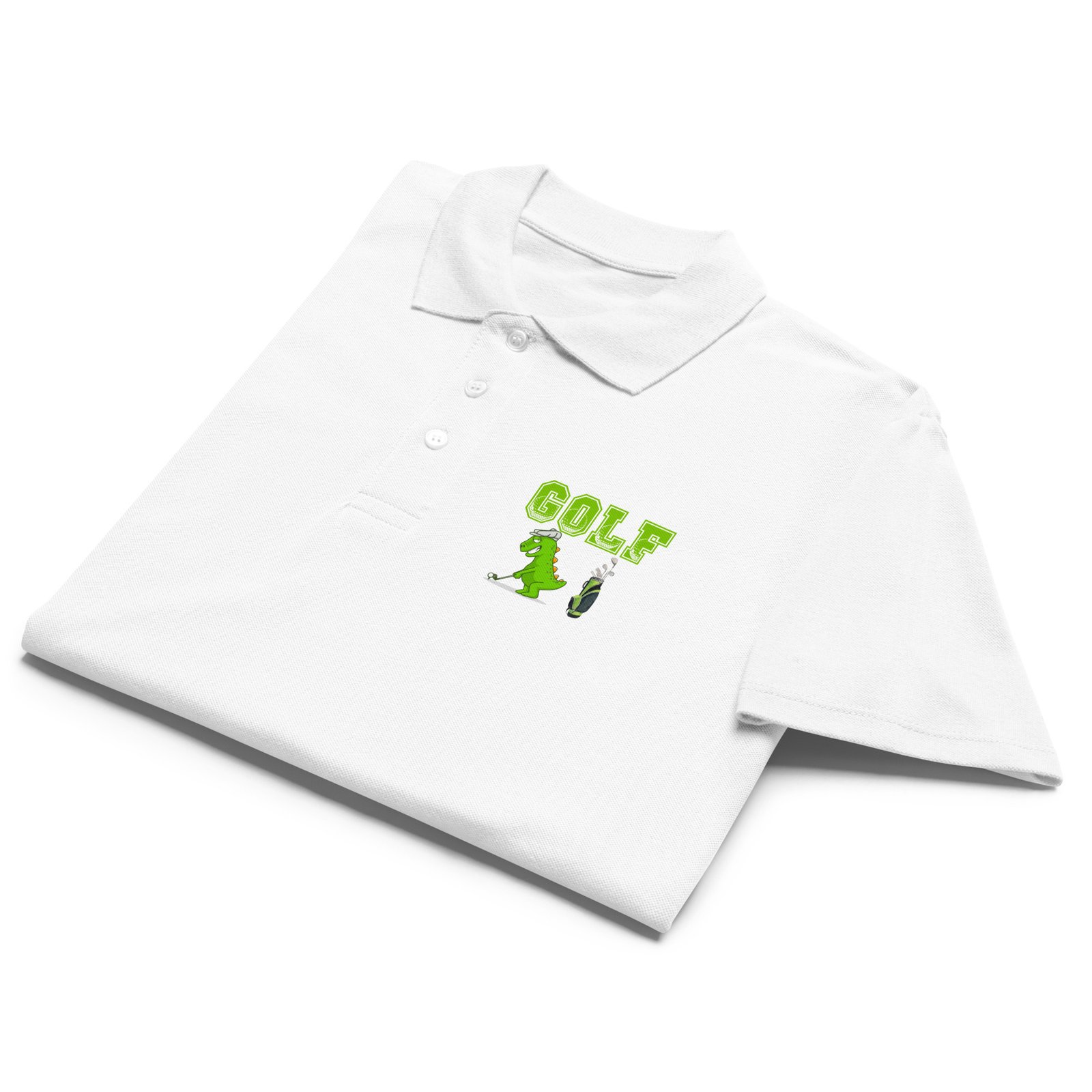 Golf Dino Premium Pique Polo Shirt - Image 70