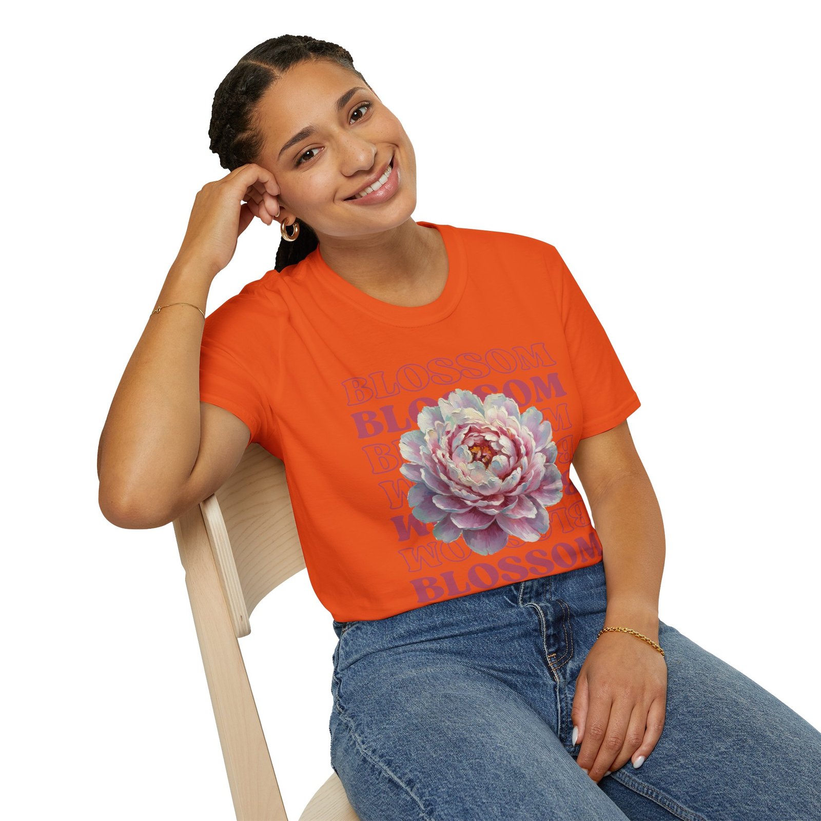 Blossom Floral Tee — Pink Peony Graphic T-Shirt - Image 23