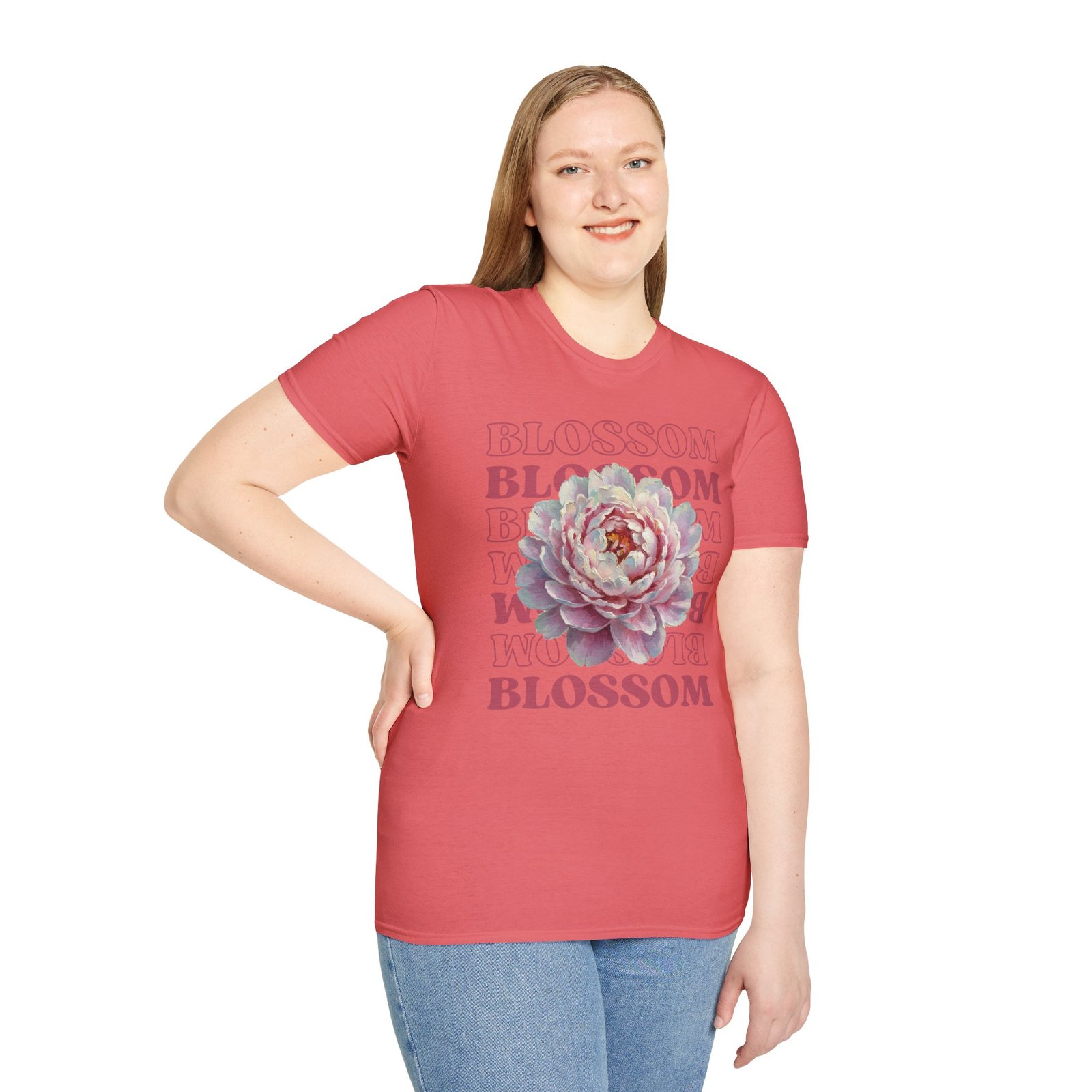 Blossom Floral Tee — Pink Peony Graphic T-Shirt - Image 10