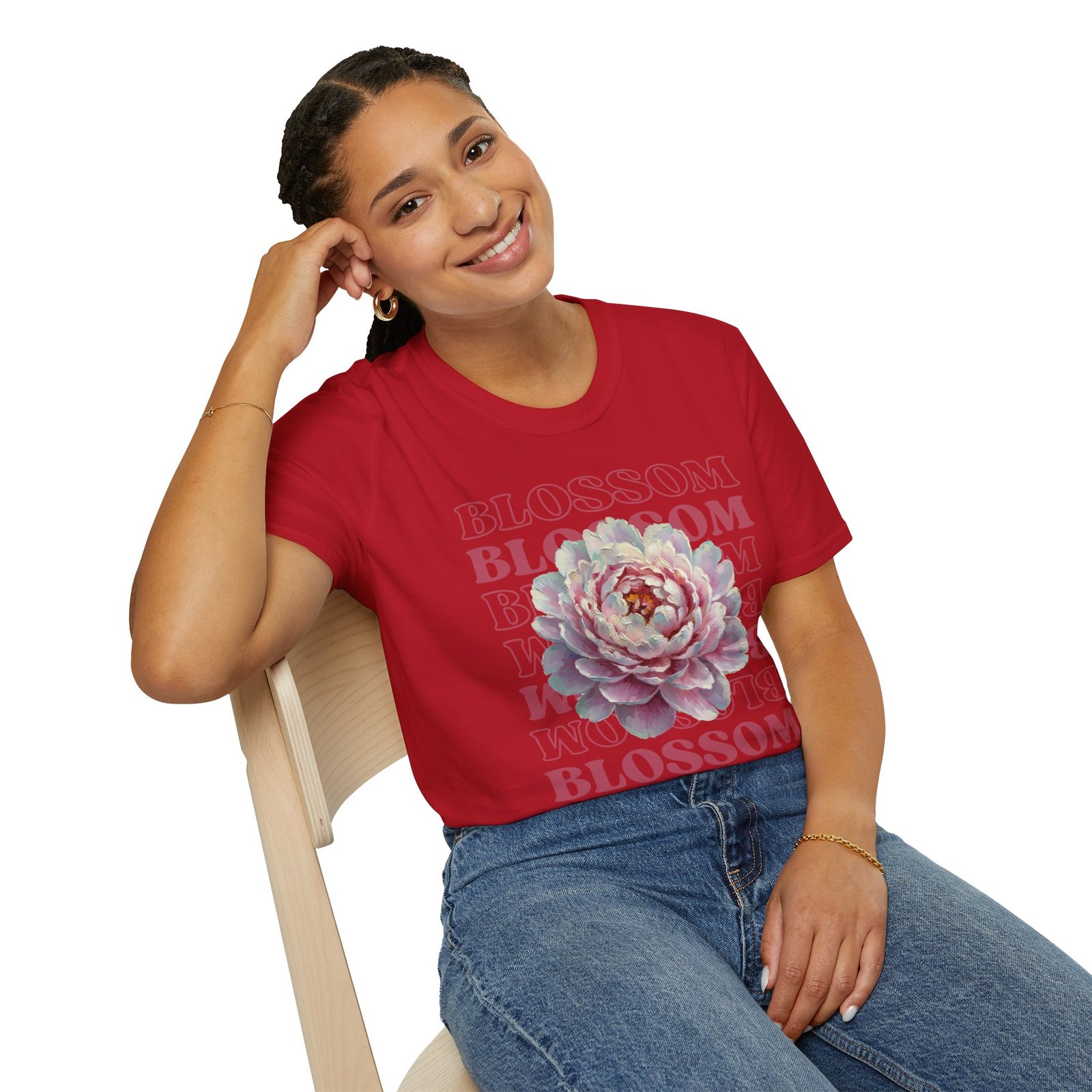 Blossom Floral Tee — Pink Peony Graphic T-Shirt - Image 55