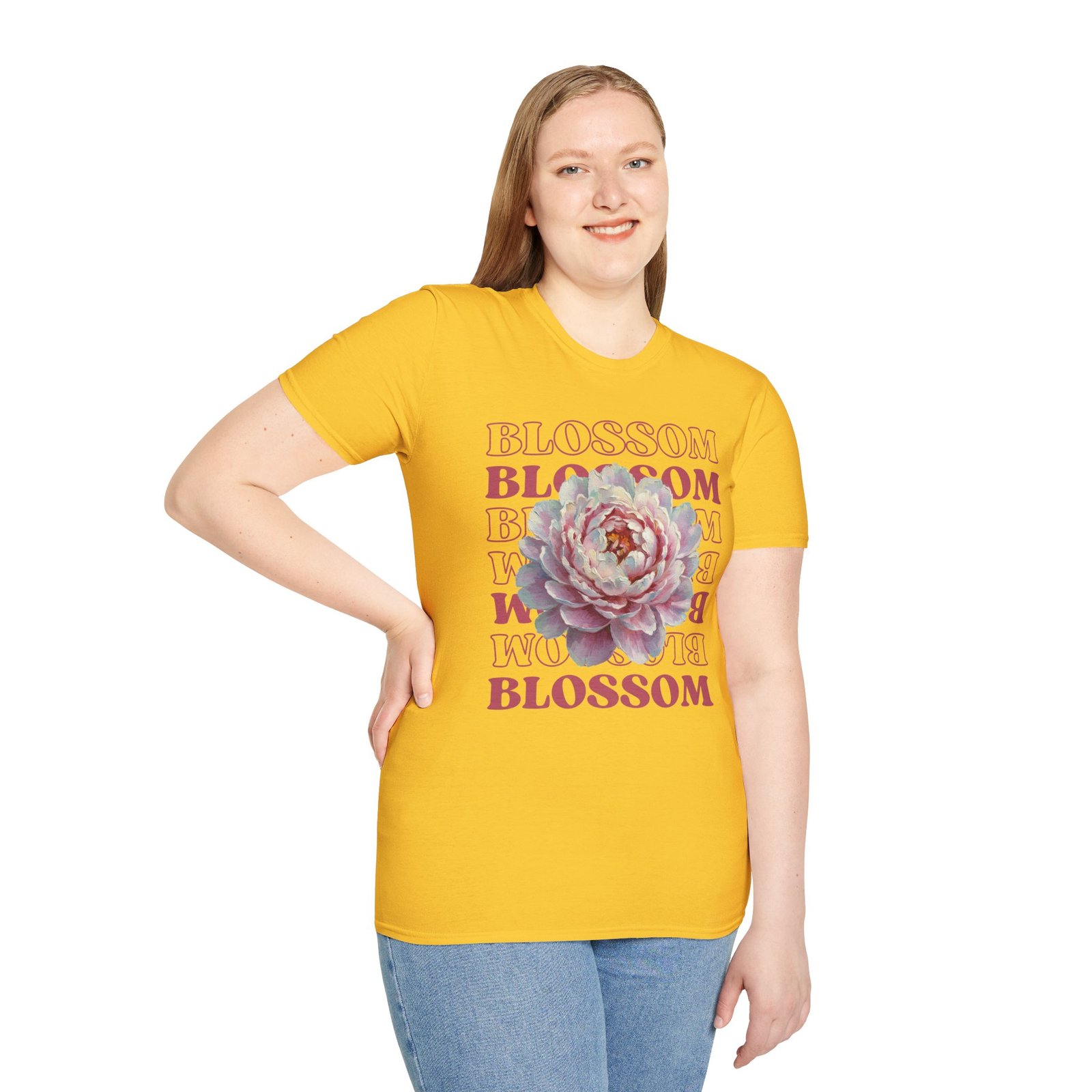 Blossom Floral Tee — Pink Peony Graphic T-Shirt - Image 34