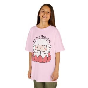 Kids T-Shirt — “The Lord Is My Shepherd” Cute Lamb on Lotus Christian Tee
