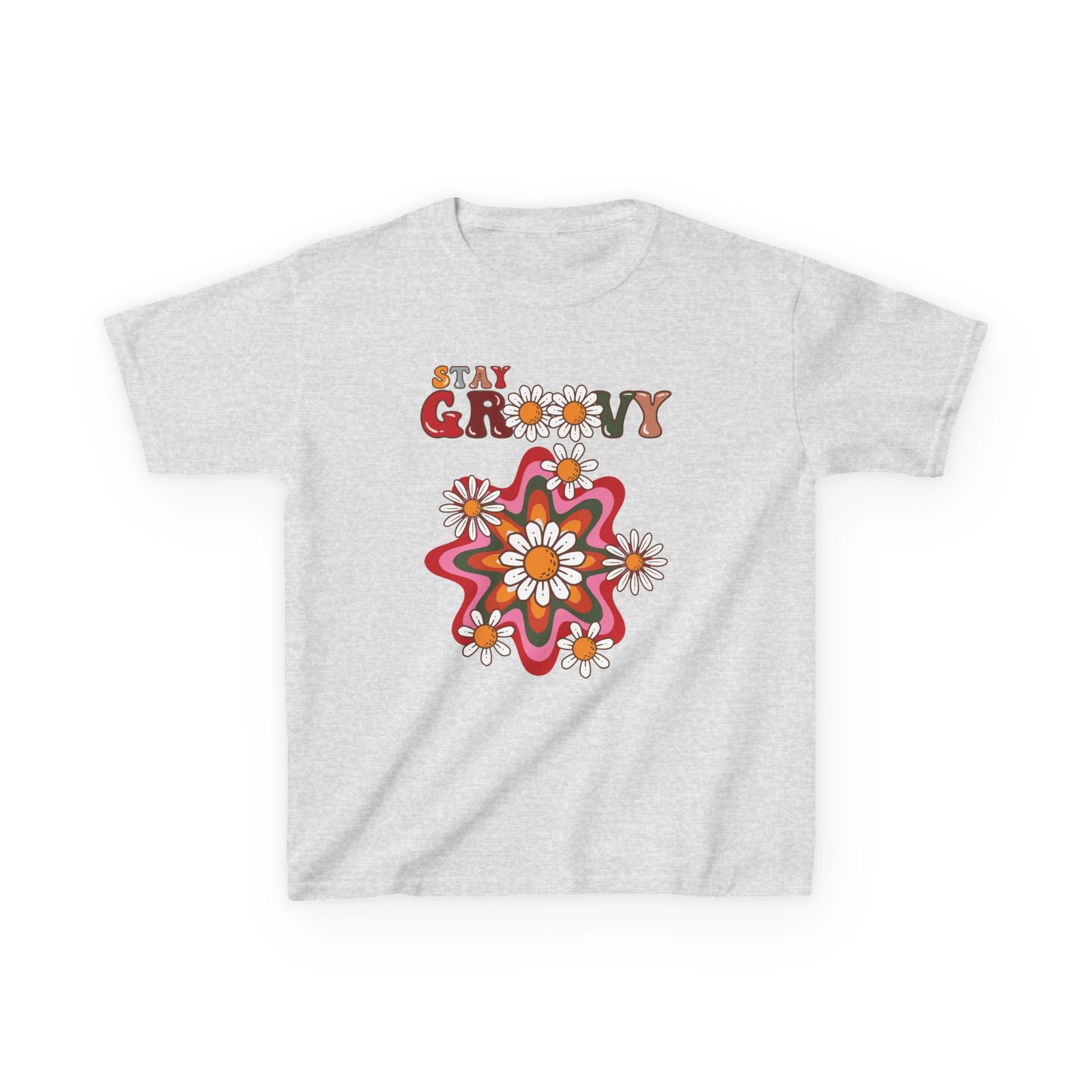 Kids T-Shirt — "Stay Groovy" Retro Flower Graphic - Image 7