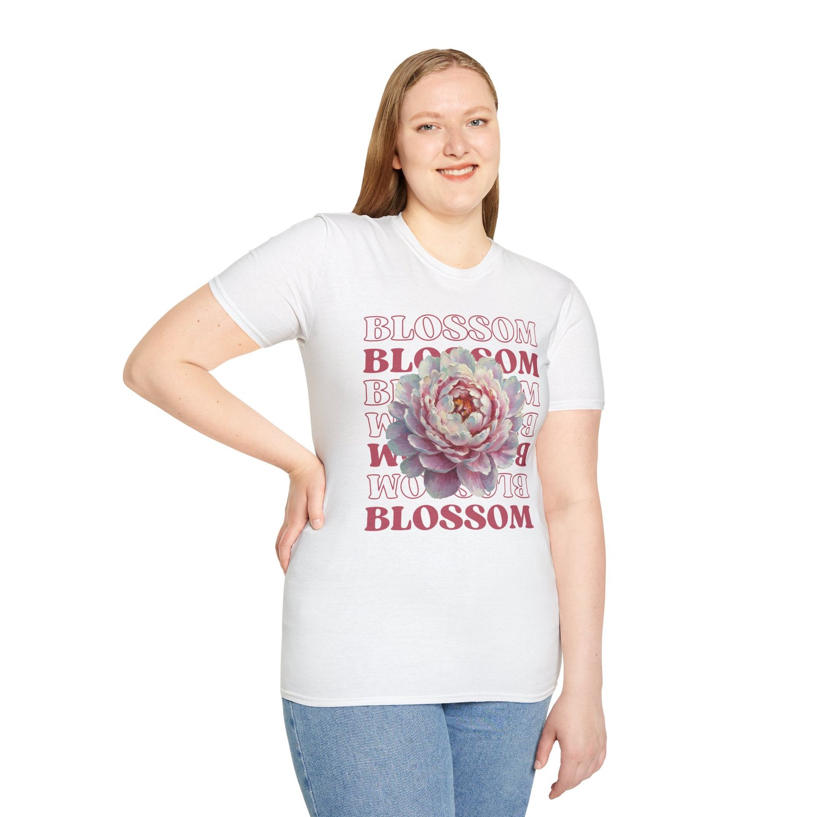 Blossom Floral Tee — Pink Peony Graphic T-Shirt - Image 6
