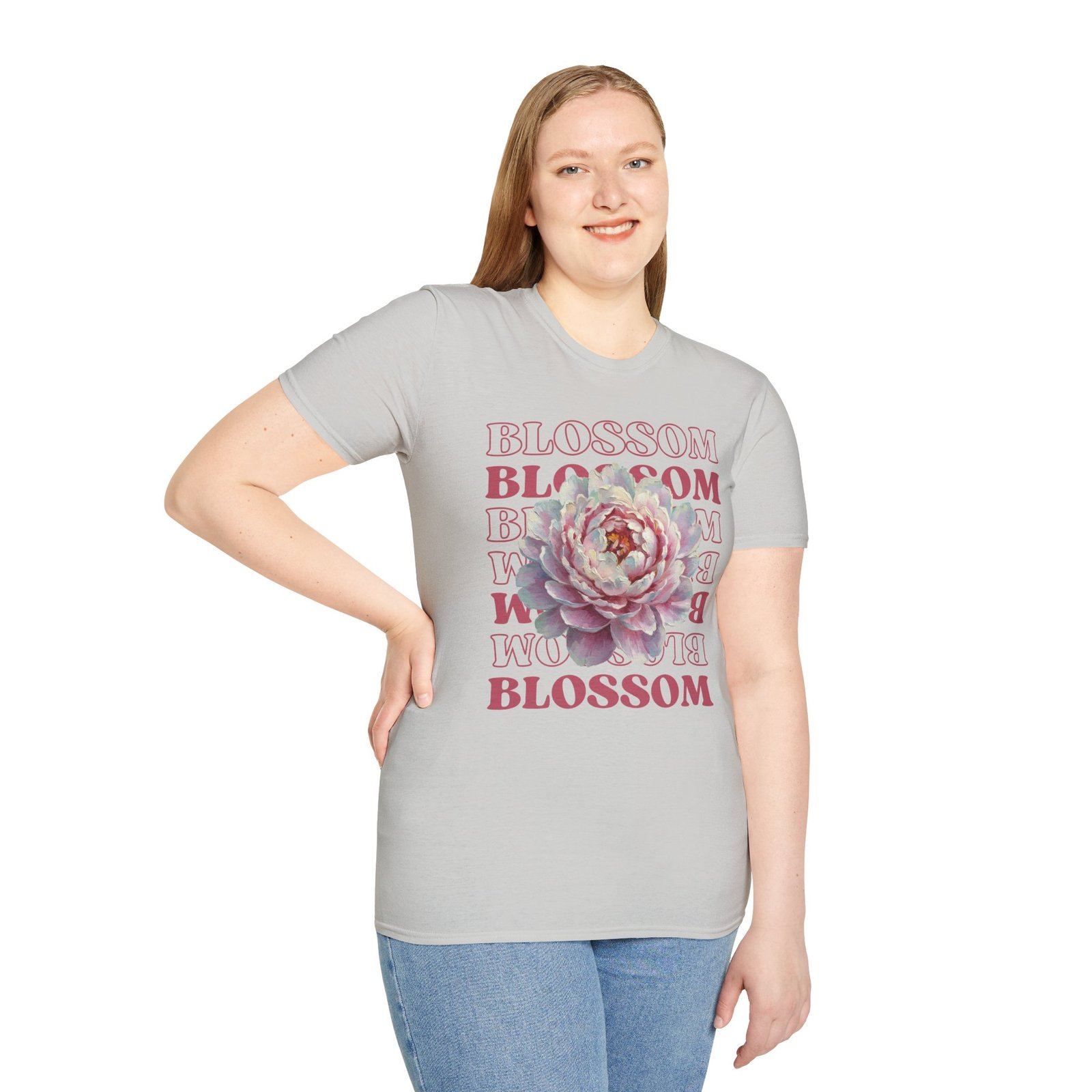 Blossom Floral Tee — Pink Peony Graphic T-Shirt - Image 2