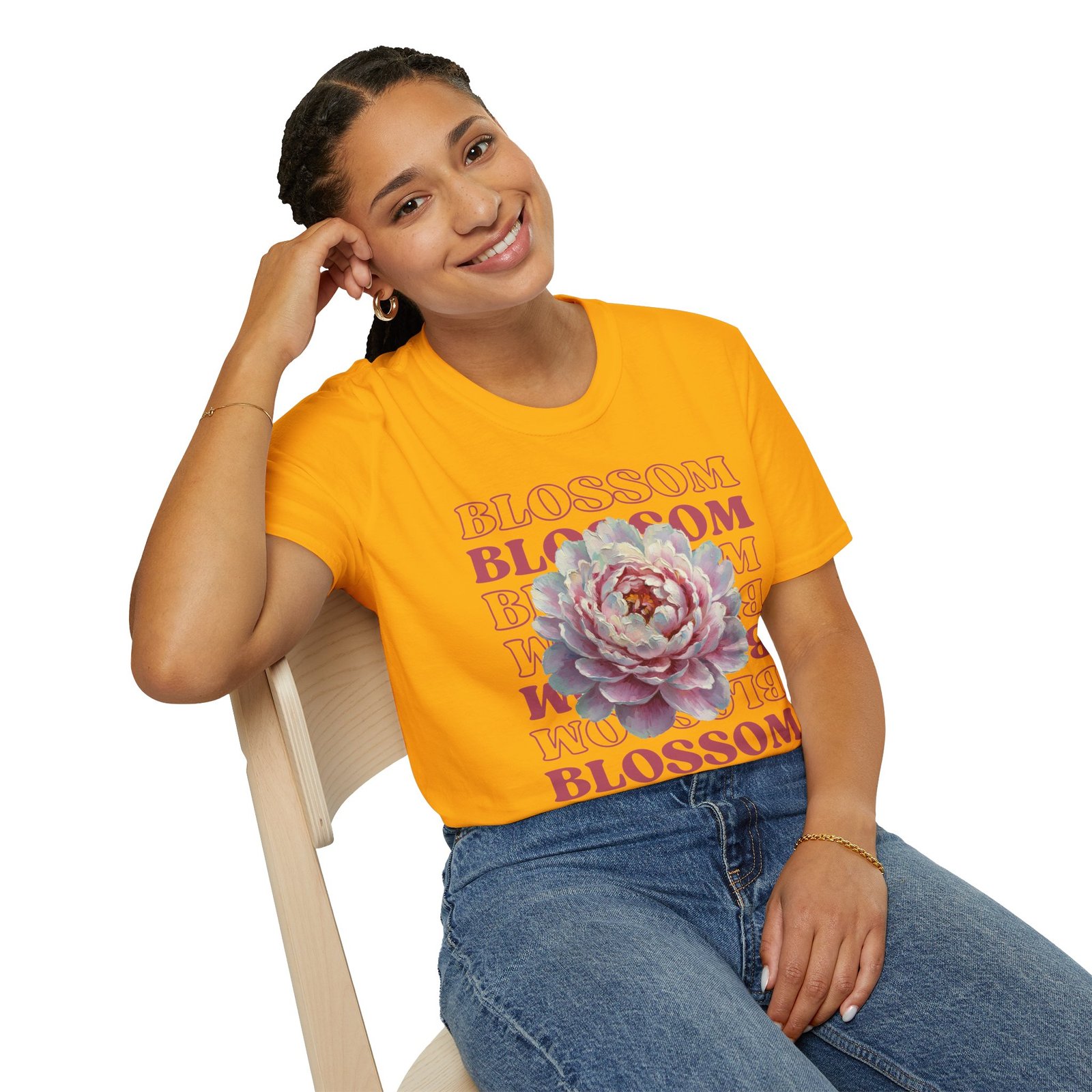 Blossom Floral Tee — Pink Peony Graphic T-Shirt - Image 19