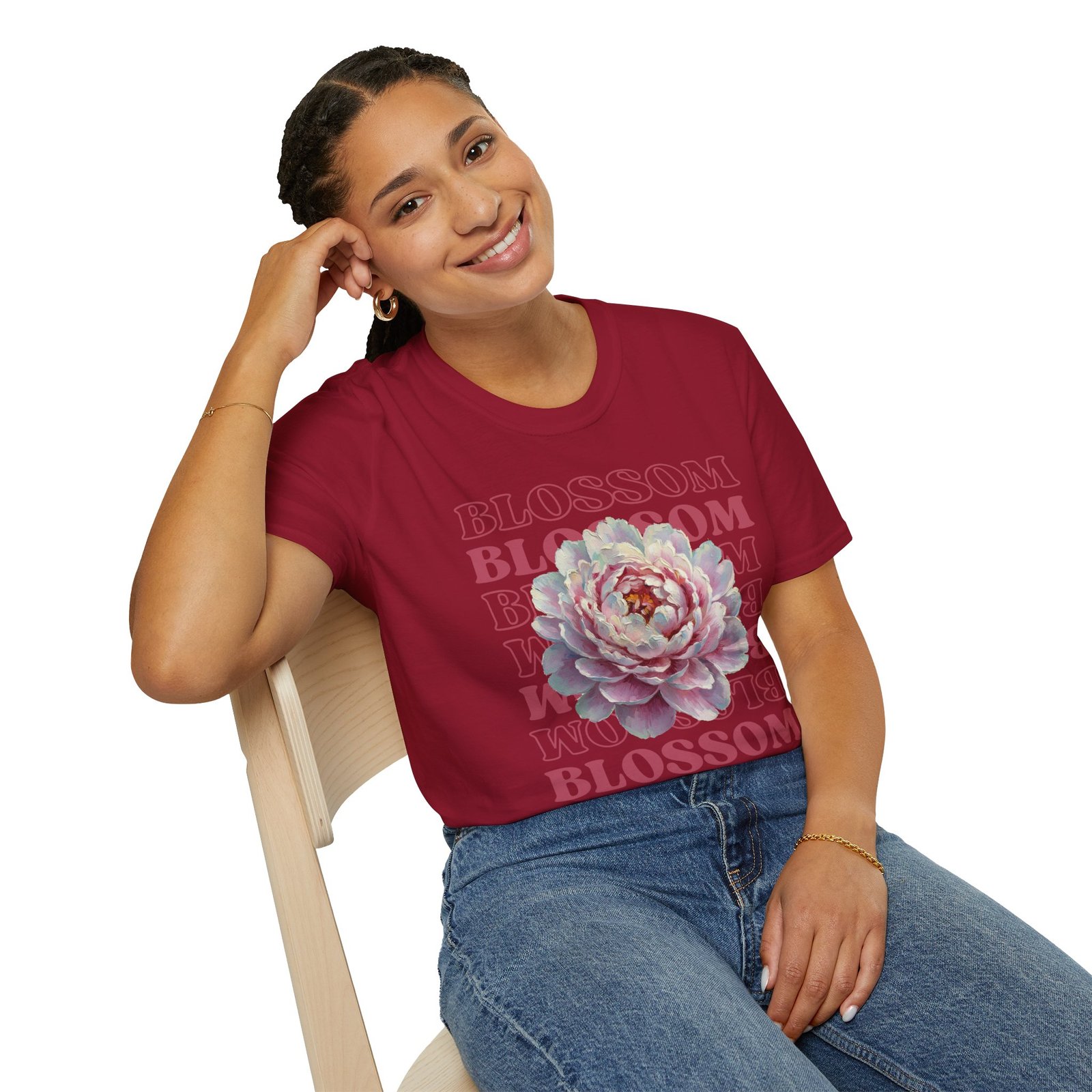 Blossom Floral Tee — Pink Peony Graphic T-Shirt - Image 59