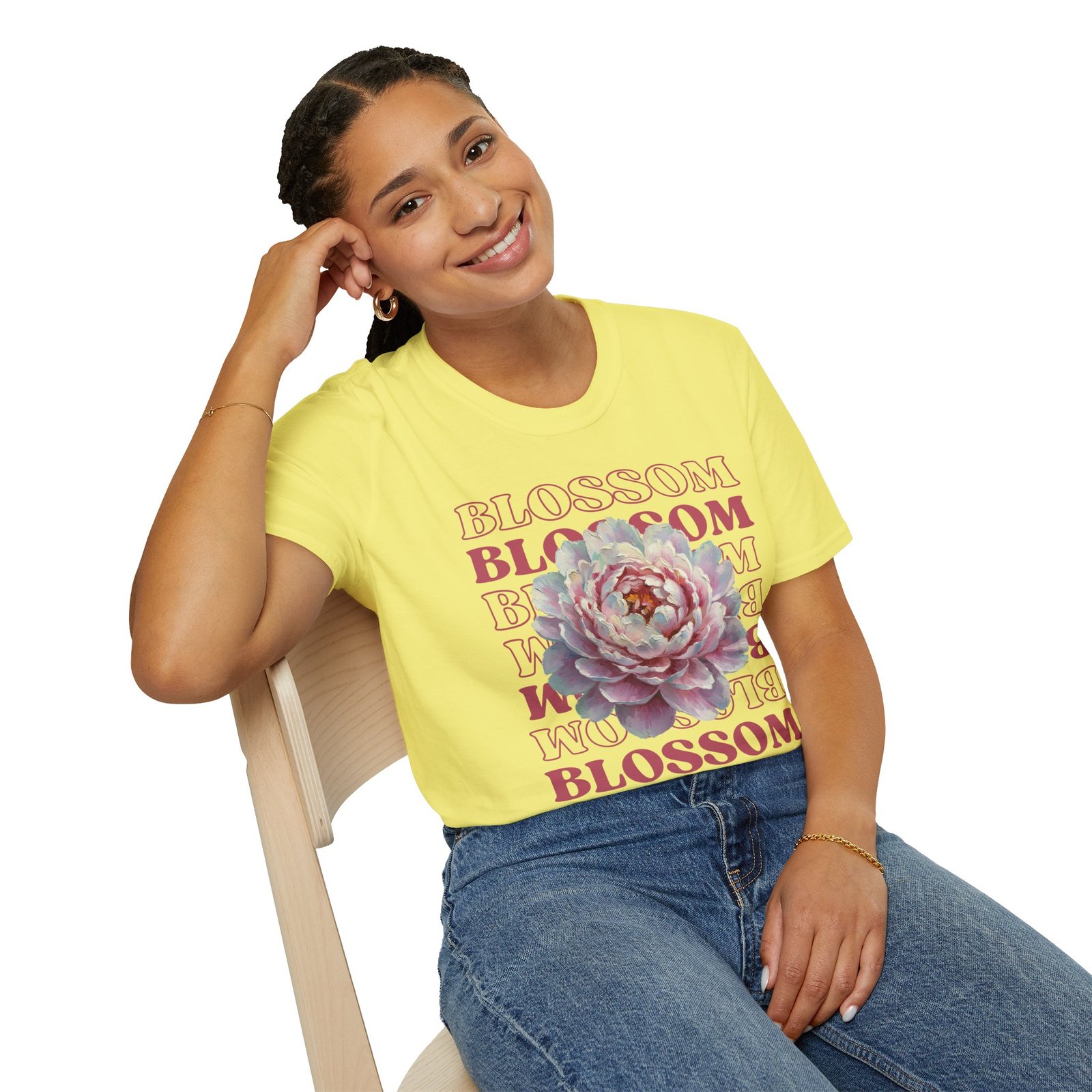 Blossom Floral Tee — Pink Peony Graphic T-Shirt - Image 31